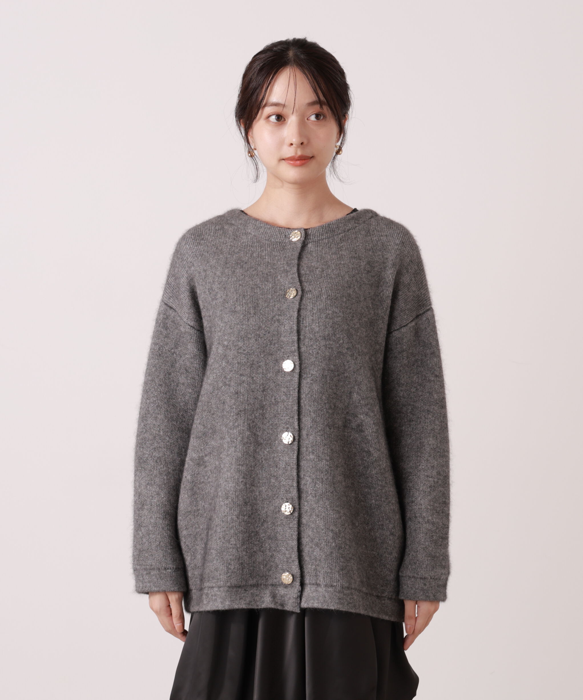 PROPORTION BODY DRESSING「FOX混ダブルフェイスニットカーディガン 25AW」|カーディガン|