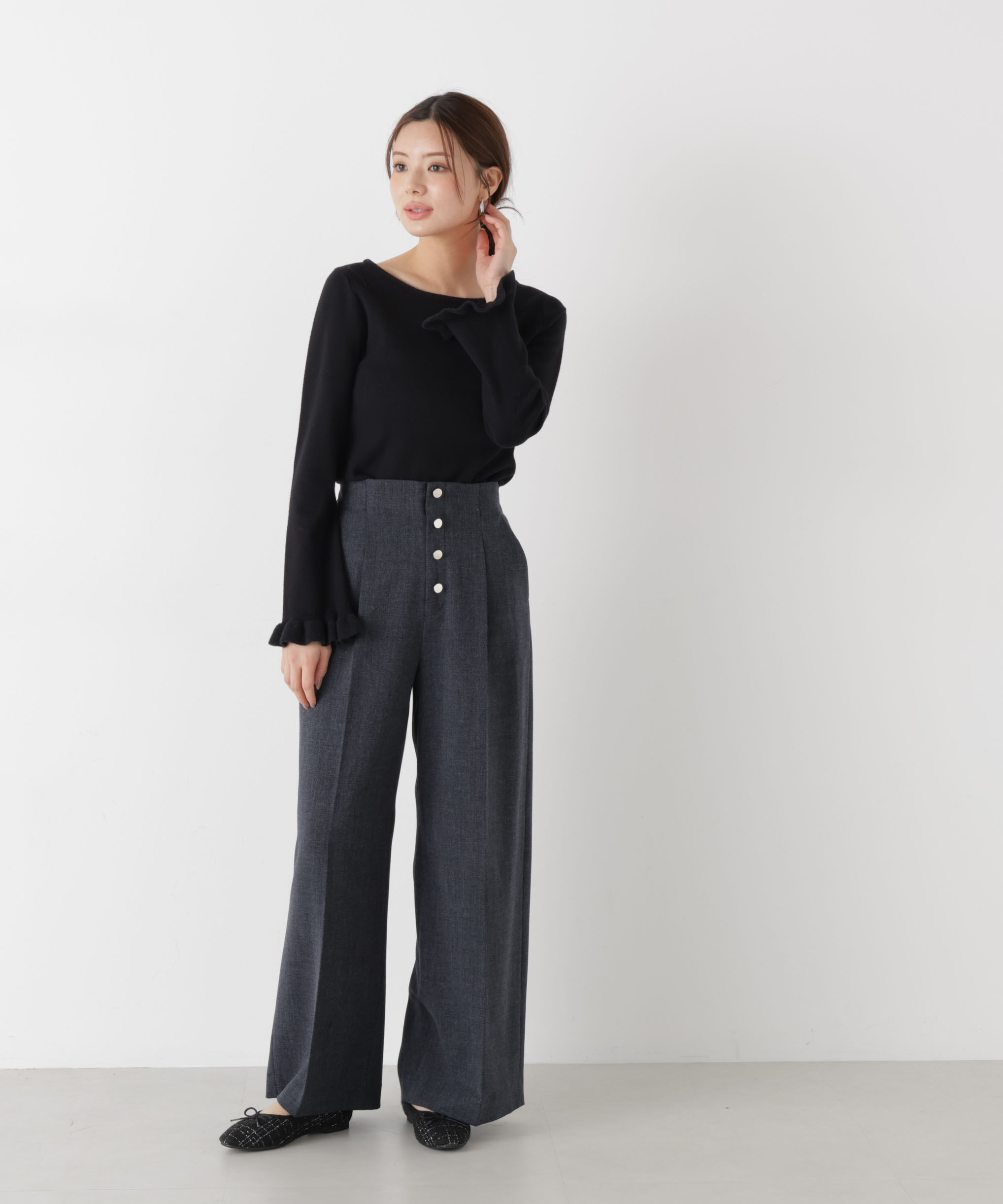 PROPORTION BODY DRESSING「フロント釦2wayワイドパンツ 25AW」|その他|