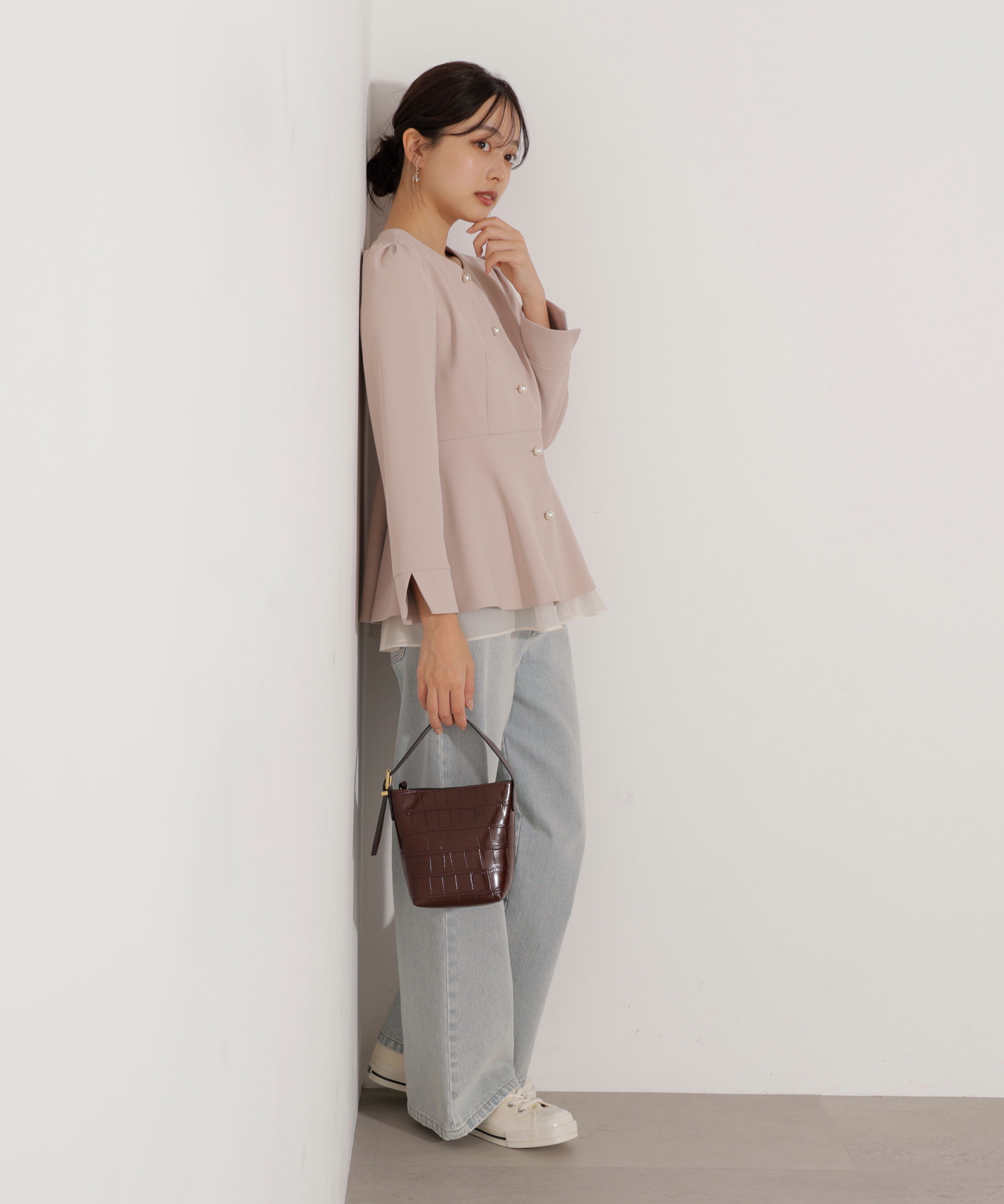 PROPORTION BODY DRESSING「＜セットアップ対応＞ペプラムジャケット」|ブルゾン・スタジャン|