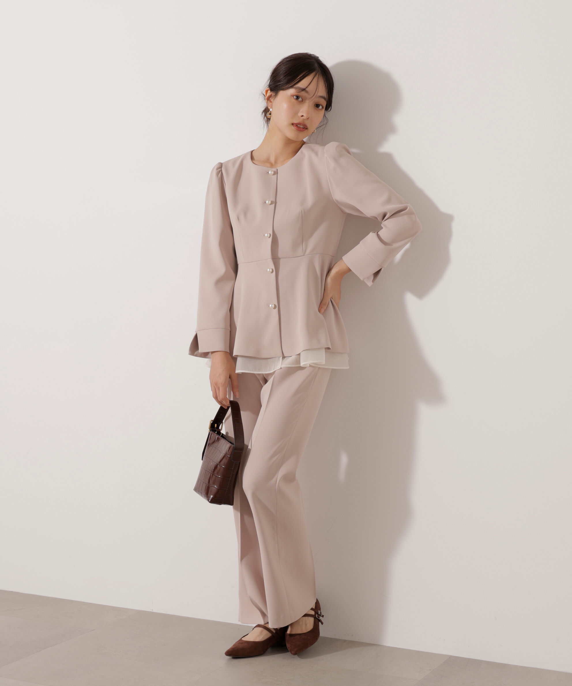 PROPORTION BODY DRESSING「＜セットアップ対応＞ペプラムジャケット」|ブルゾン・スタジャン|