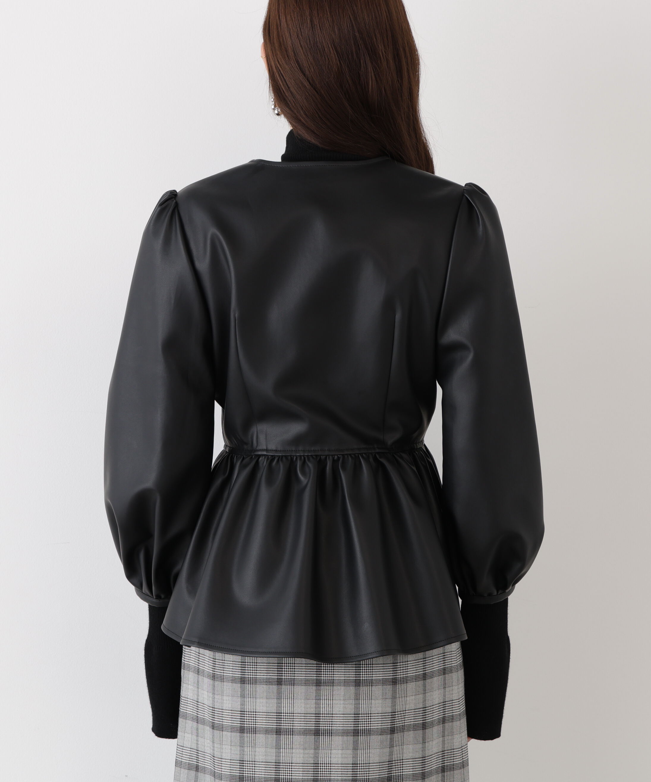  「◆フォーレザーペプラムブラウス」|シャツ・ブラウス|