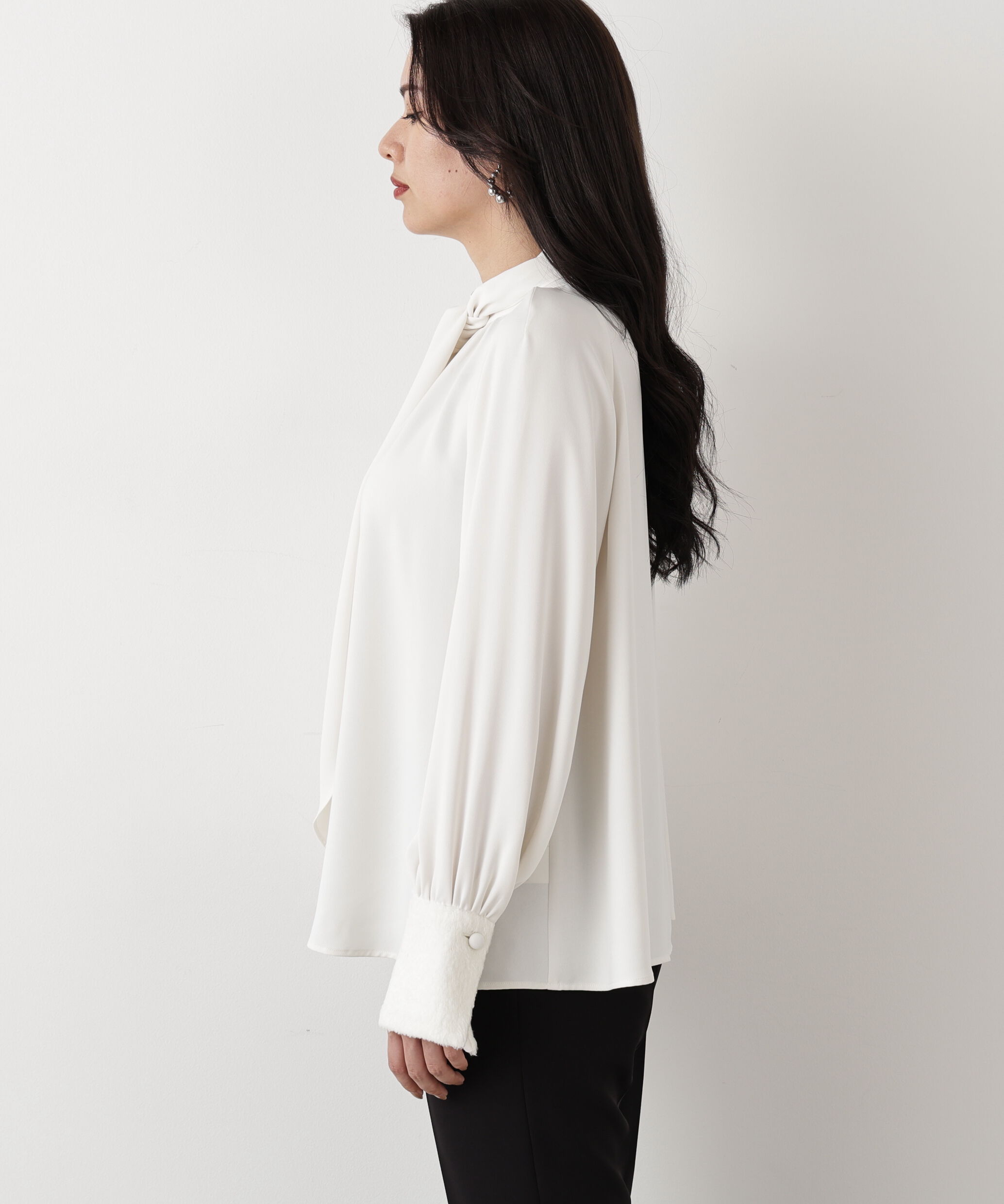  「◆ジャギーカフスリボンブラウス」|シャツ・ブラウス|