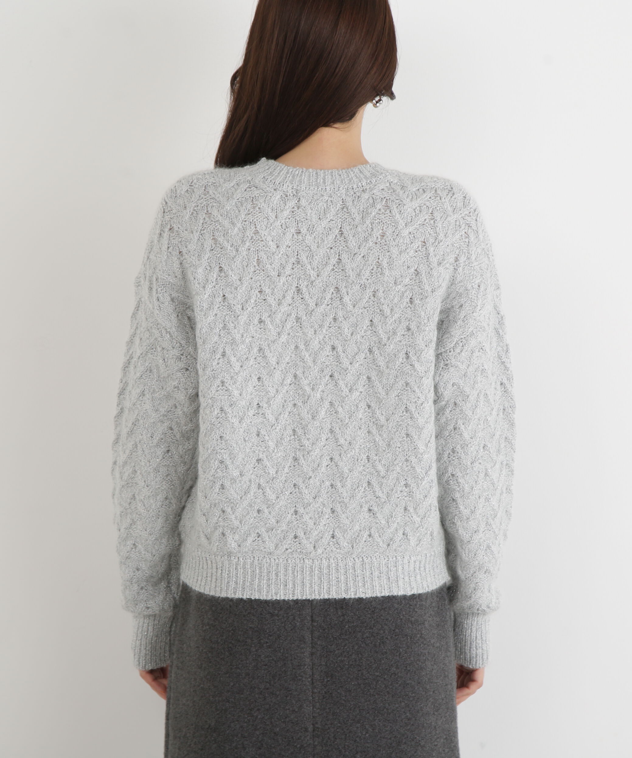  「◆ラメケーブルニットプルオーバー」|ニット・セーター|