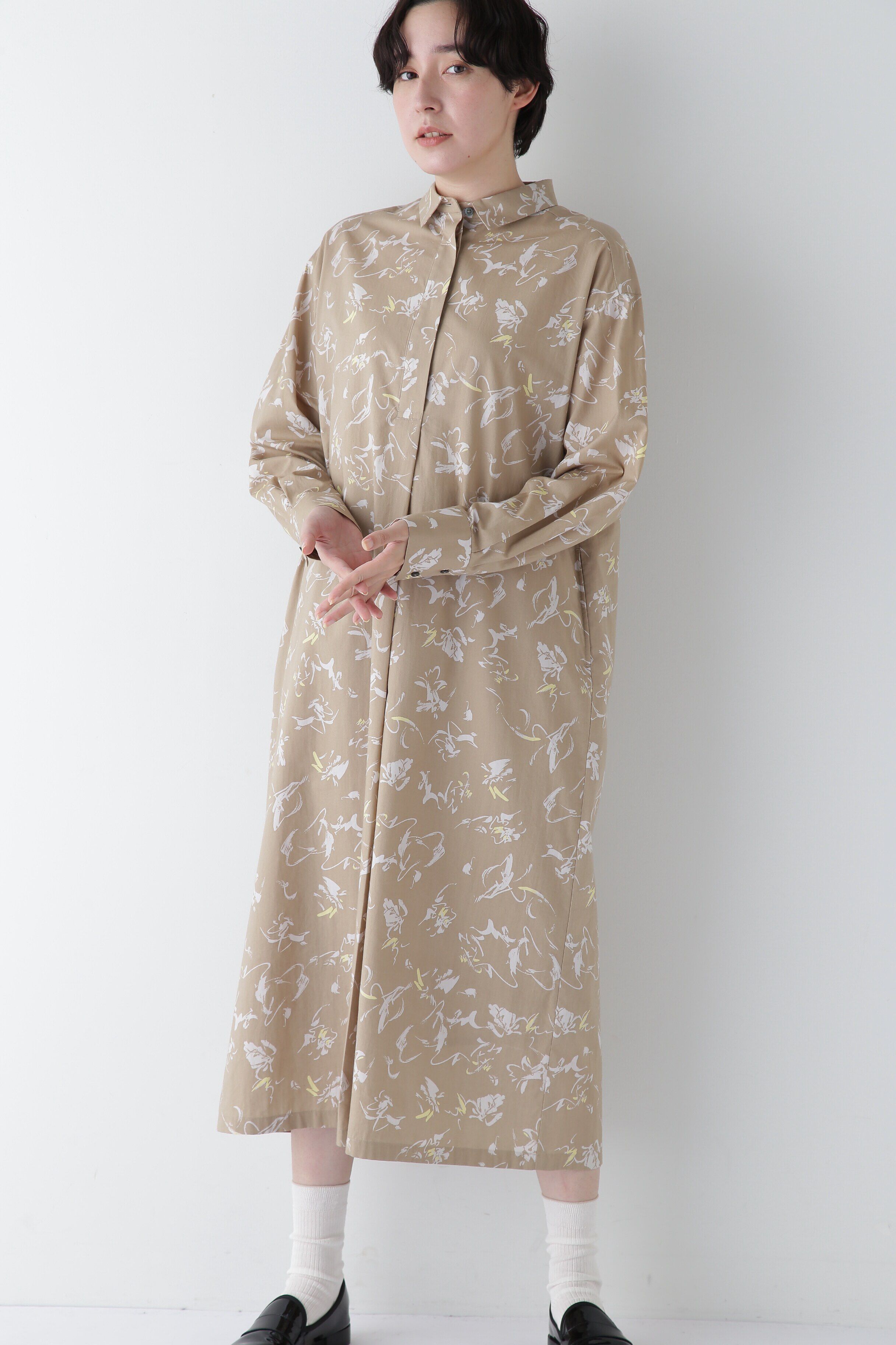  「◆ペイントPTシャツワンピース」|ワンピース|ベージュ3