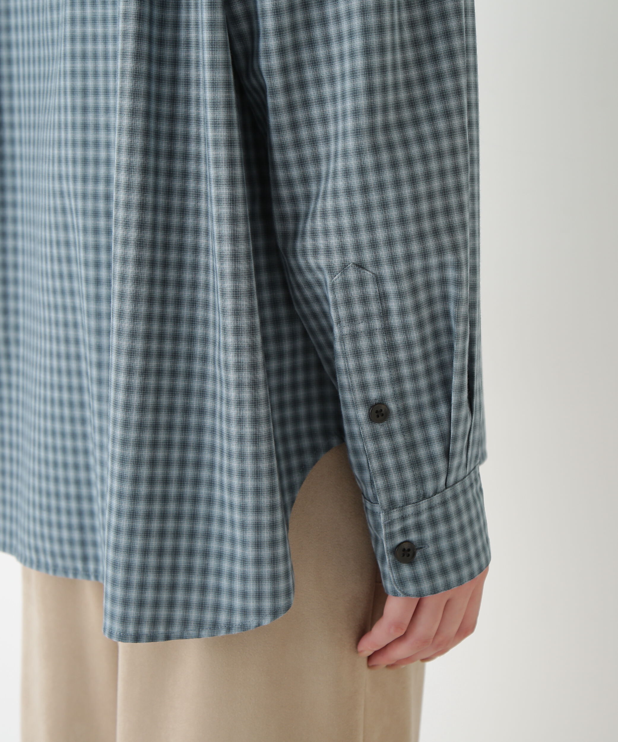  「◆オンブレーチェックオーバーシャツ」|シャツ・ブラウス|