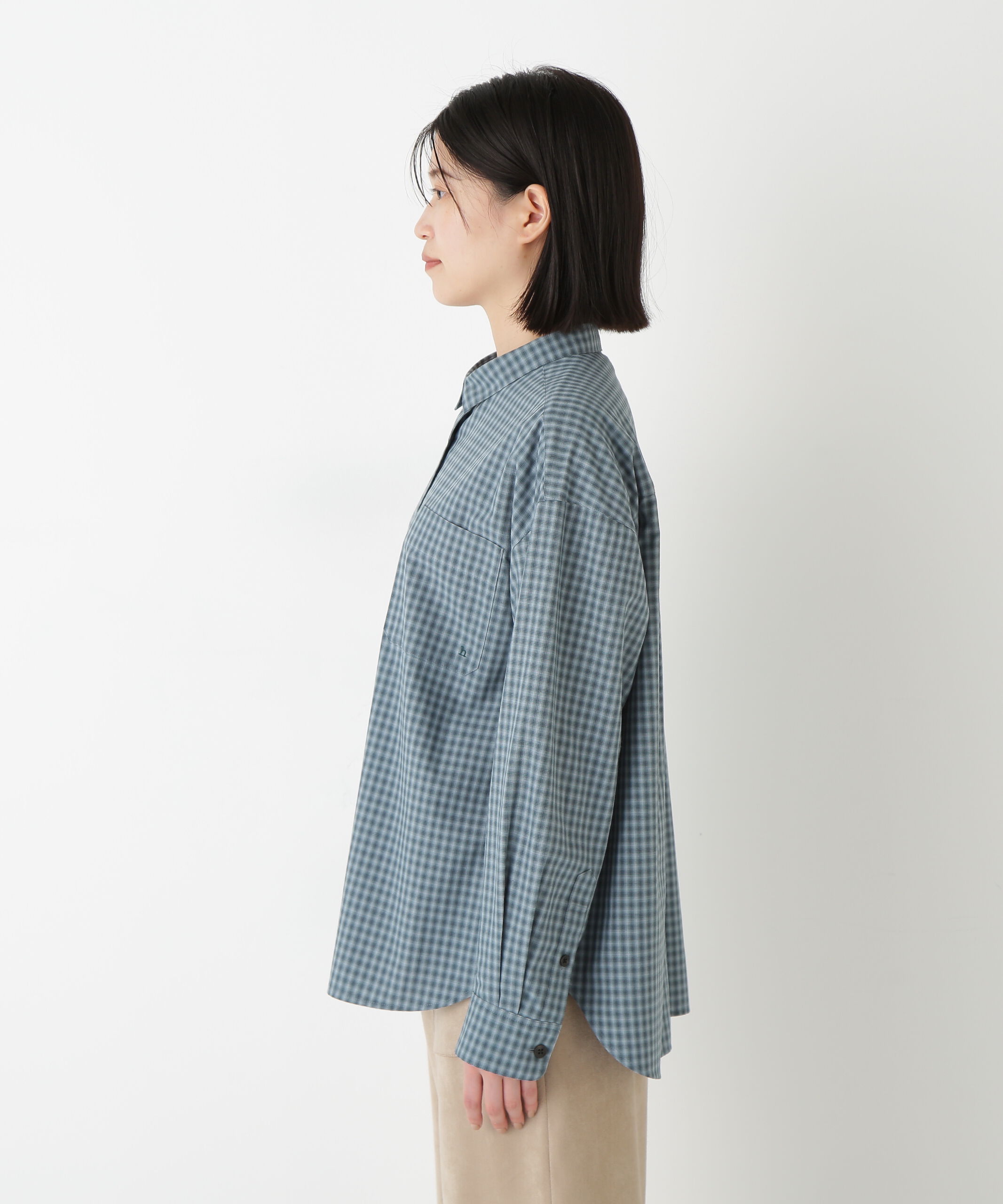  「◆オンブレーチェックオーバーシャツ」|シャツ・ブラウス|