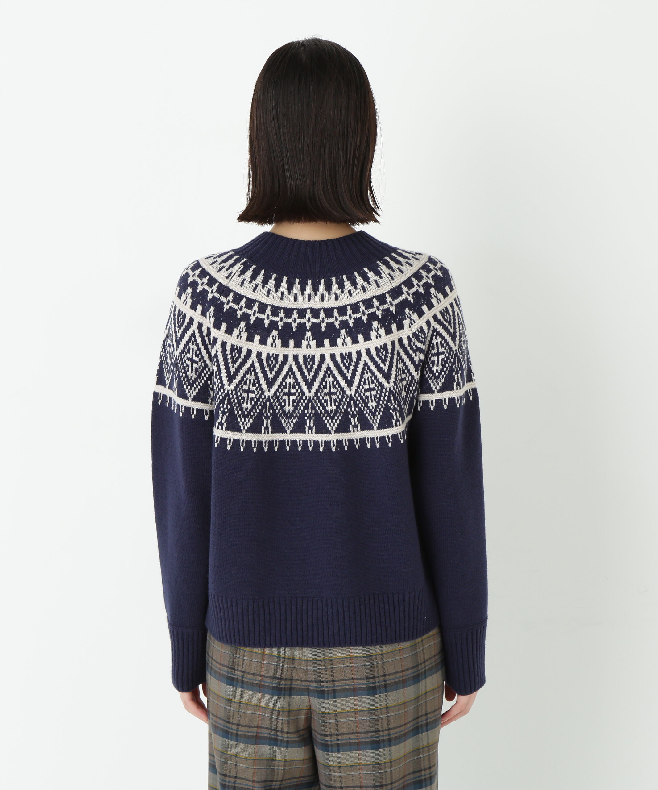  「◆ウールアクリル求心ジャカードプルオーバー」|ニット・セーター|