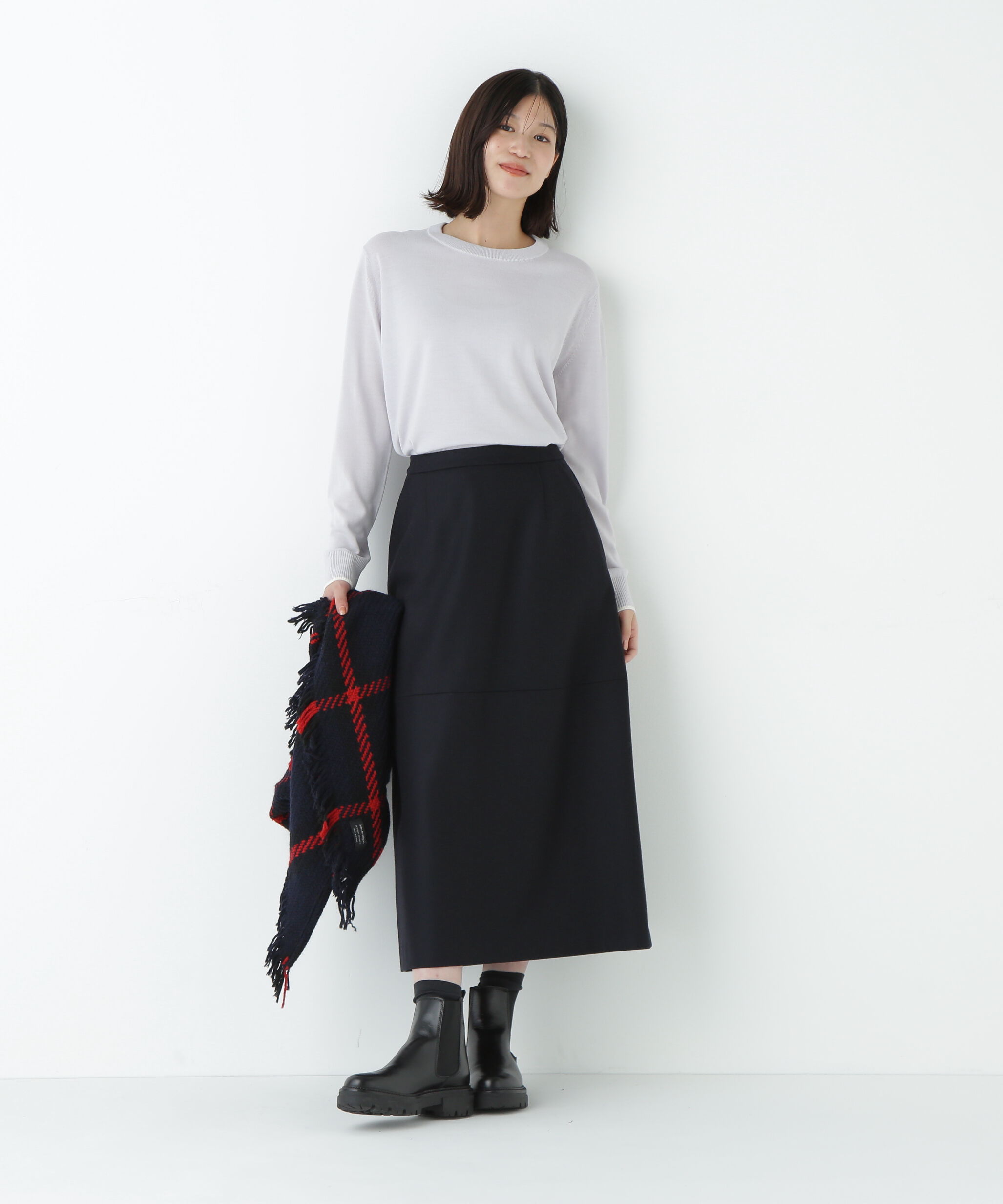  「ウールサキソニーコクーンスカート」|スカート|
