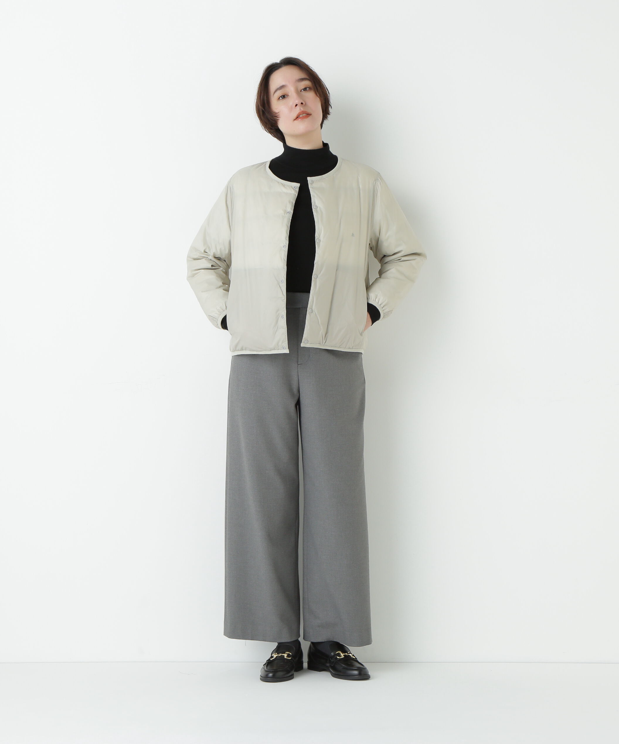  「◆≪ＴＡＩＯＮコラボ≫リバーシブルクルーネックダウンブルゾン」|ブルゾン・スタジャン|