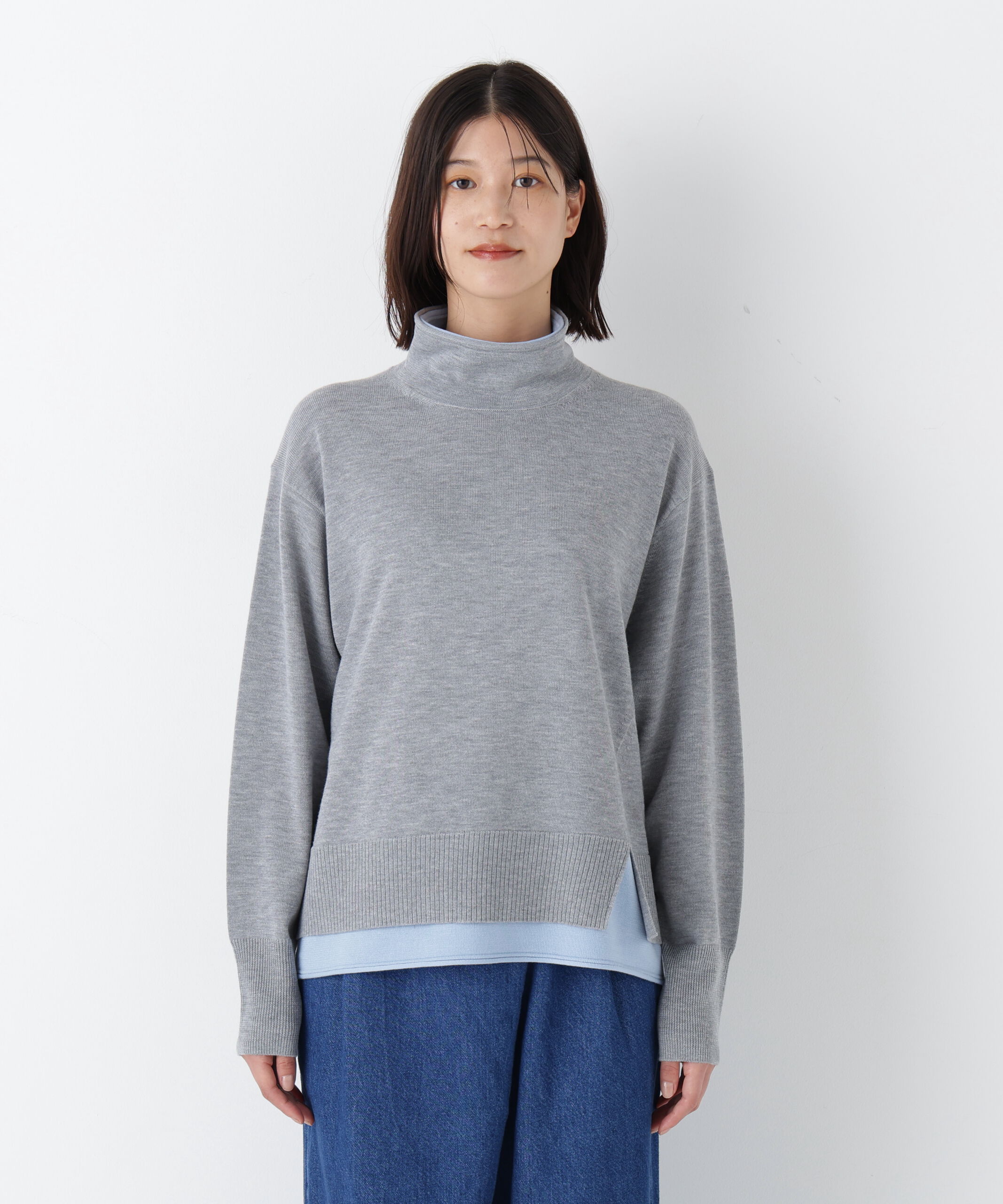  「◆ウールＭＩＸハイゲージバイカラータートルＰ／Ｏ」|ニット・セーター|