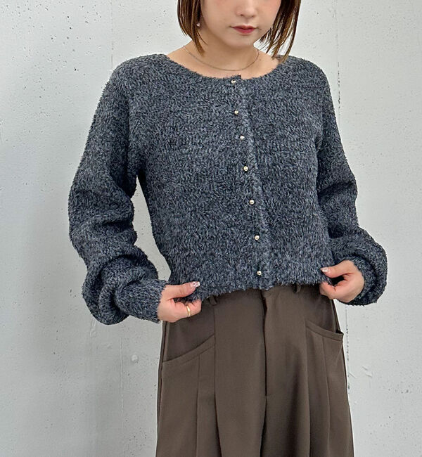archives「プードルフェザーニットカーディガン」|カーディガン|CHARCOAL GRAY
