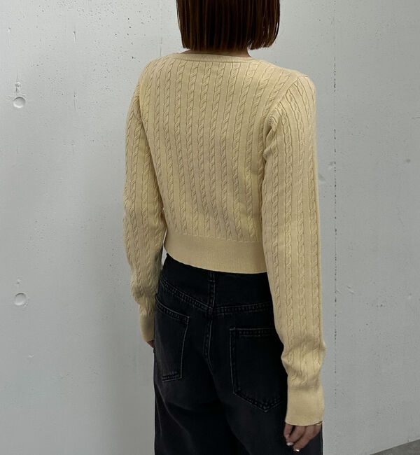 archives「ロゴ刺繍ケーブルニットプルオーバー」|ニット・セーター|