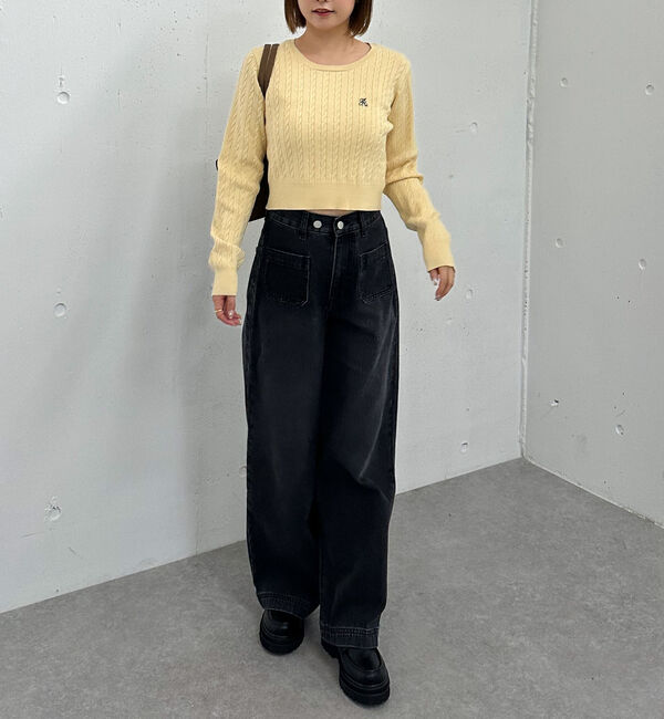 archives「ロゴ刺繍ケーブルニットプルオーバー」|ニット・セーター|