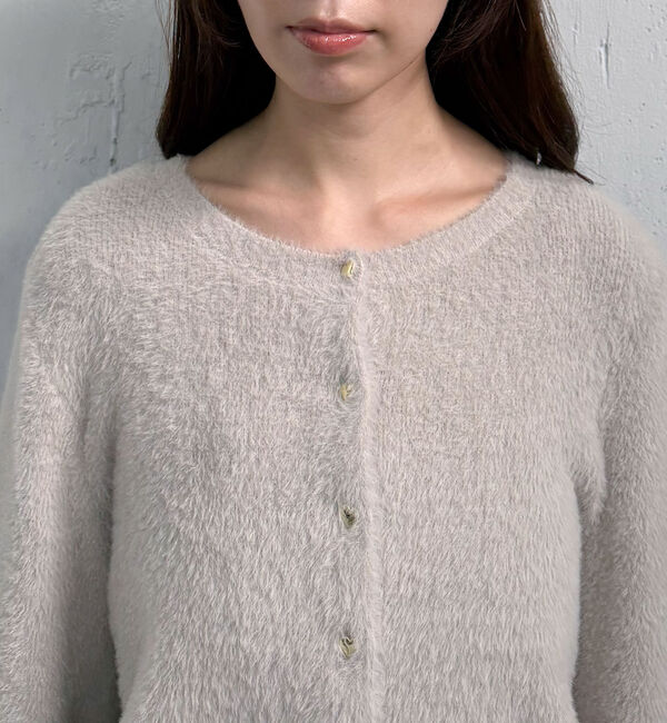 archives「ハートボタンフェザーニットカーディガン」|カーディガン|