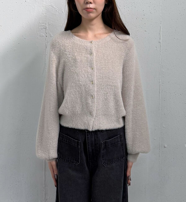 archives「ハートボタンフェザーニットカーディガン」|カーディガン|