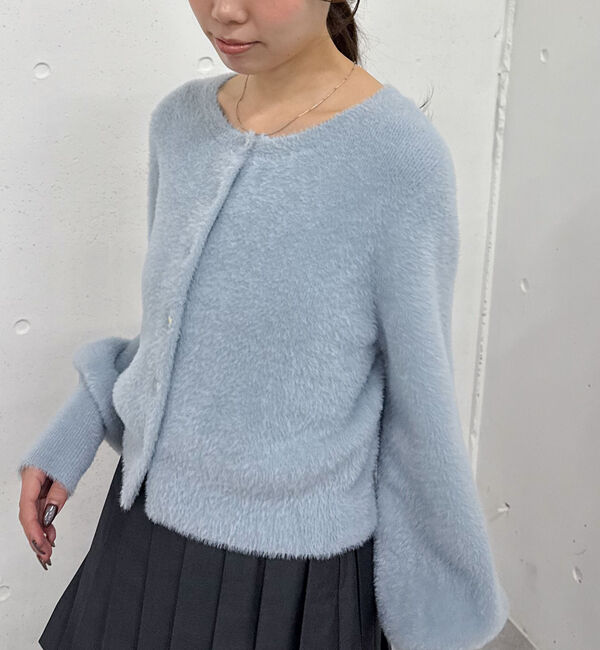 archives「ハートボタンフェザーニットカーディガン」|カーディガン|