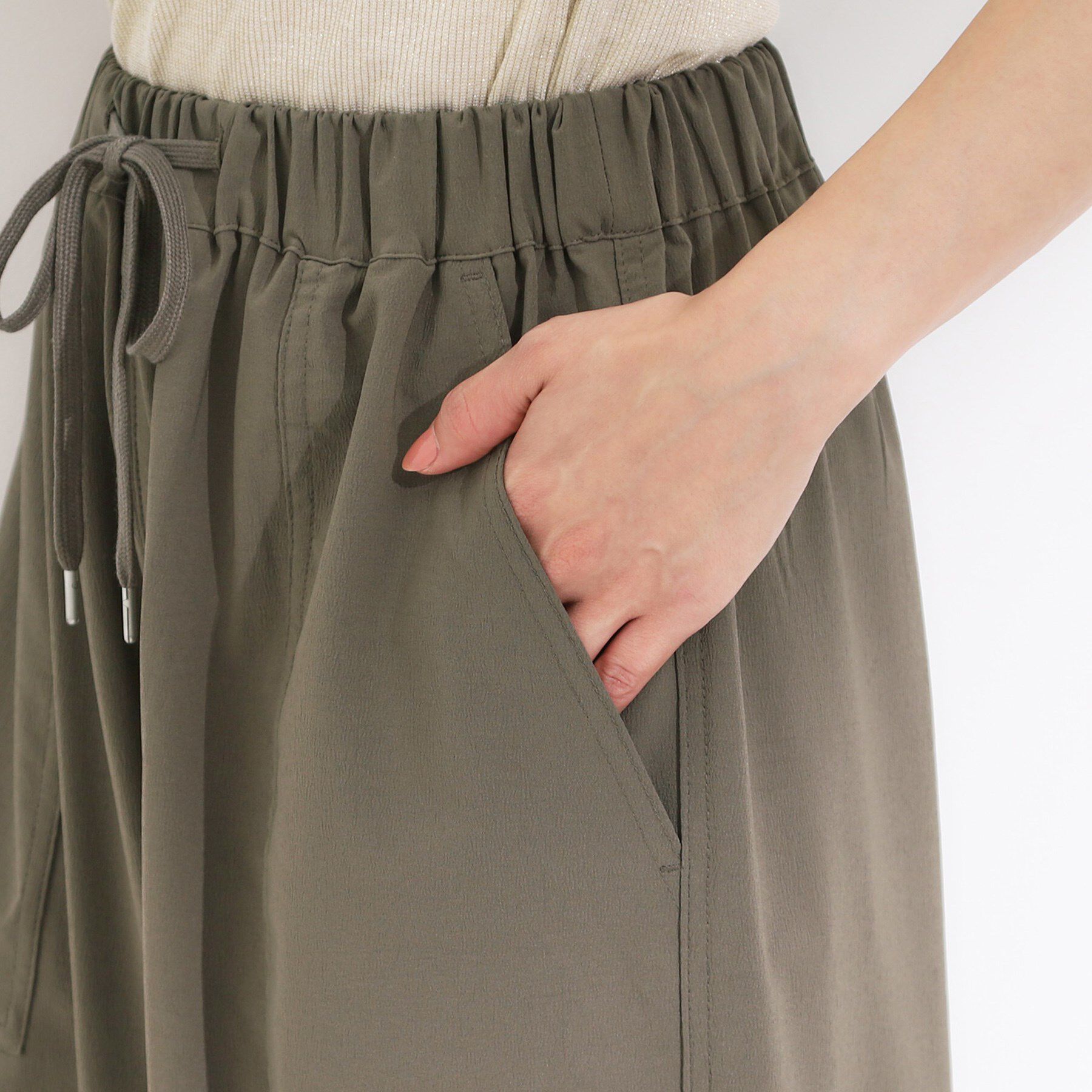 SHOO･LA･RUE「【S-LL】ゆるっと楽ちん さらさらカーゴジョガーパンツ」|その他|