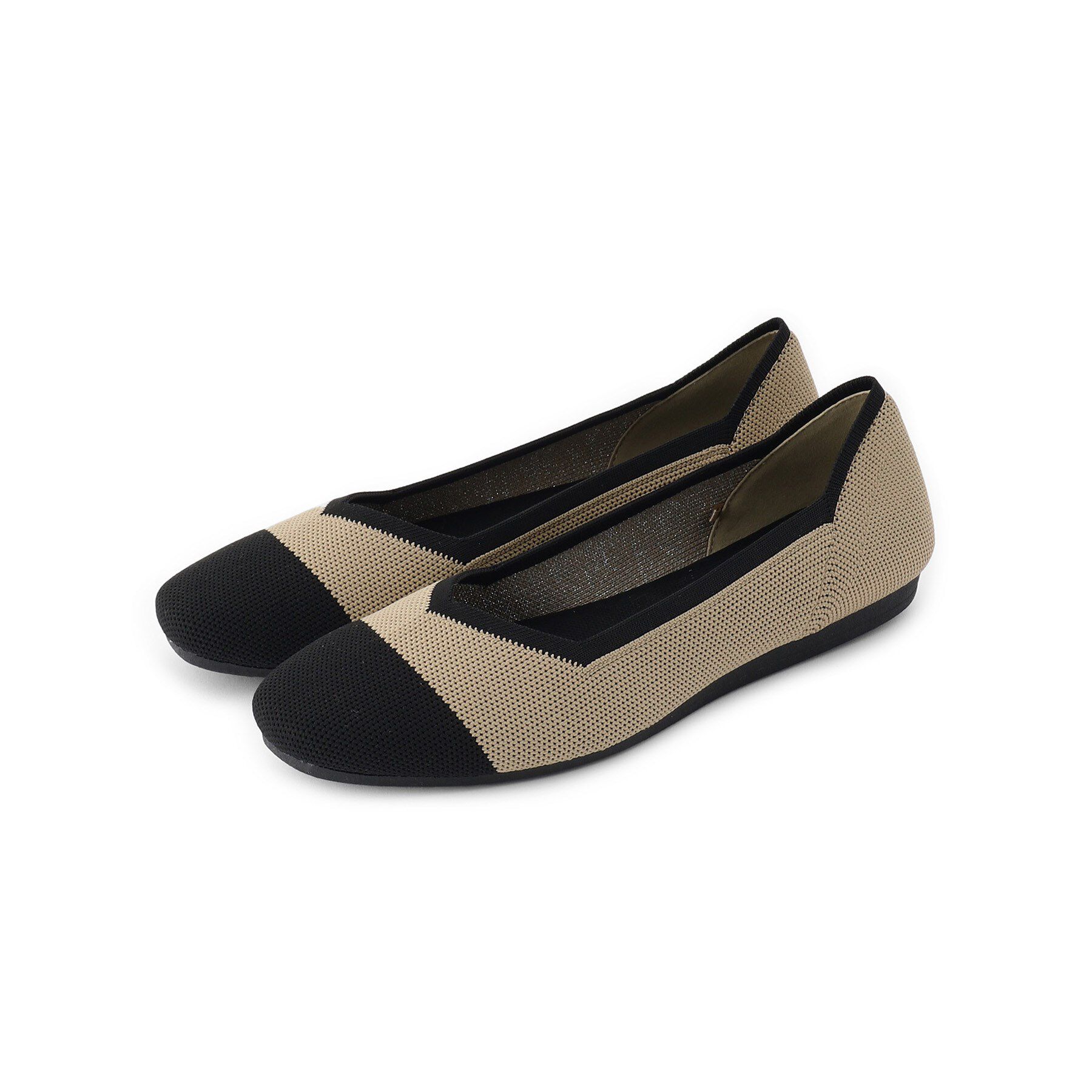 SHOO･LA･RUE「【22.5cm-24.5cm】洗えてさらさらニットパンプス」|パンプス|ライトベージュ(45