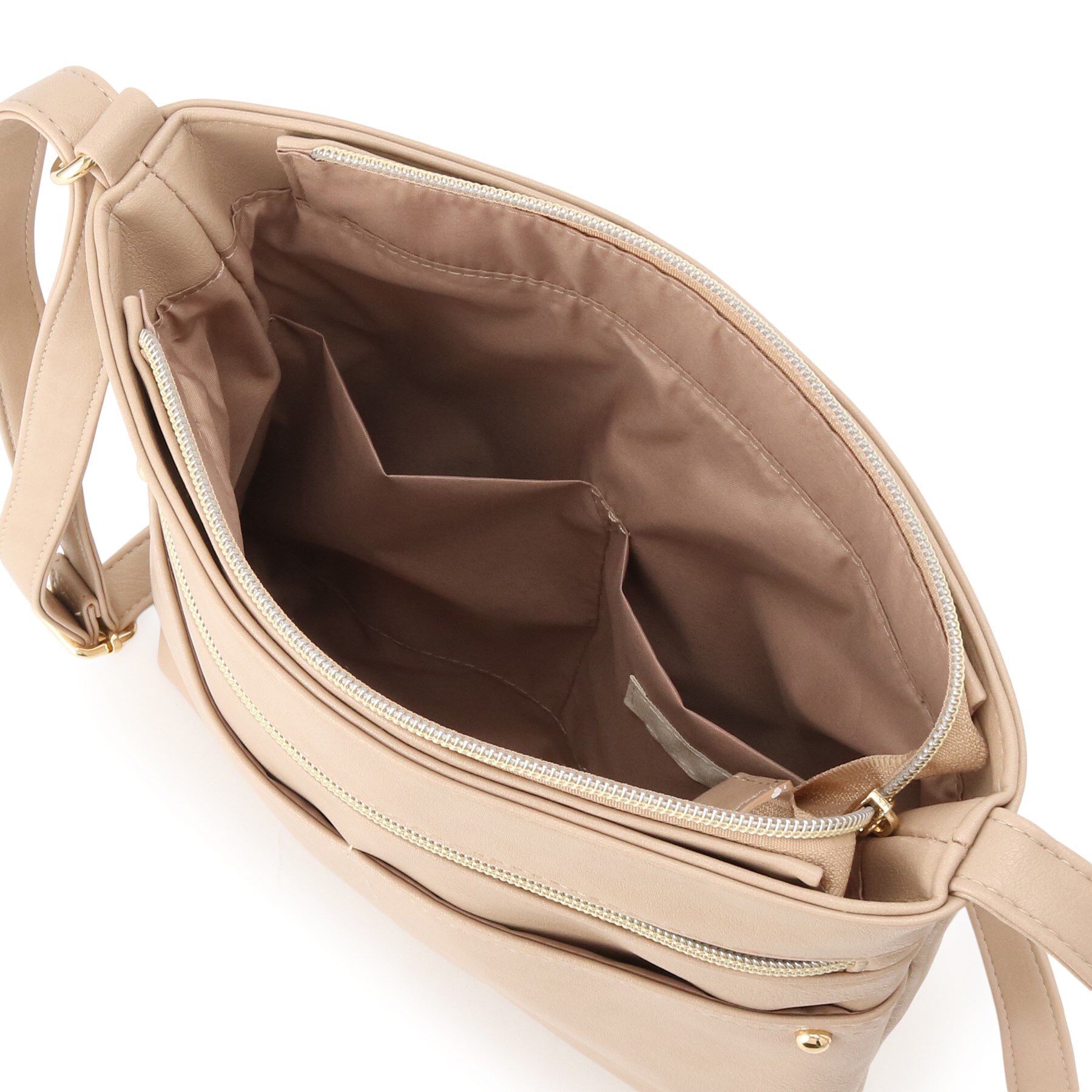 SHOO･LA･RUE「スマートながらしっかり入る アオリポケットが魅力のショルダーバッグ」|ショルダー・メッセンジャー|