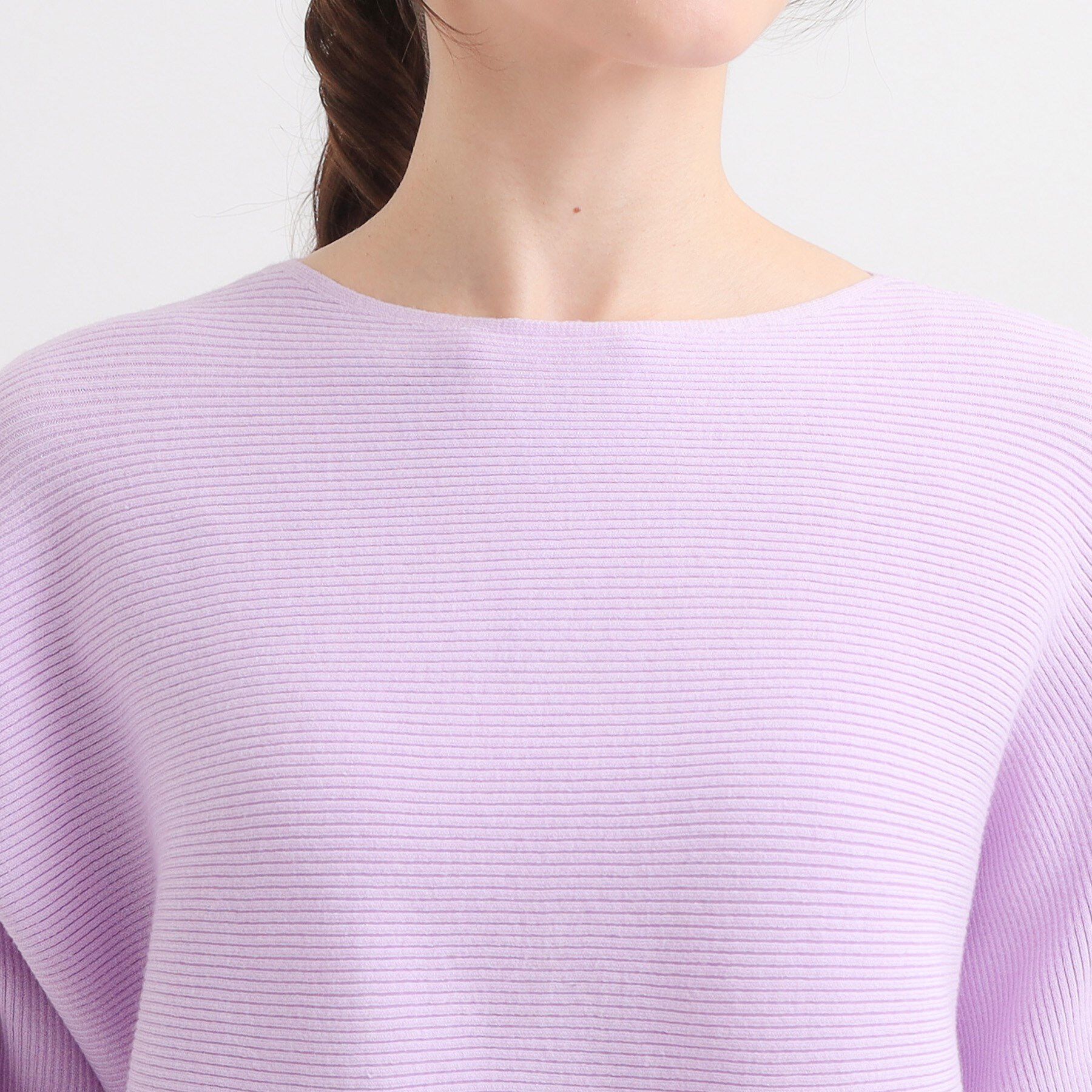 SHOO･LA･RUE「【洗濯機可/体型カバー】お袖ボタン リブドルマンニット」|ニット・セーター|