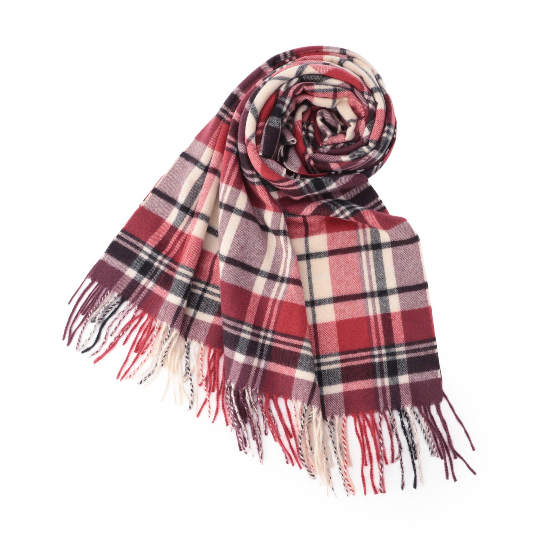 SHOO･LA･RUE「チェックストール」|ストール|レッド(262)