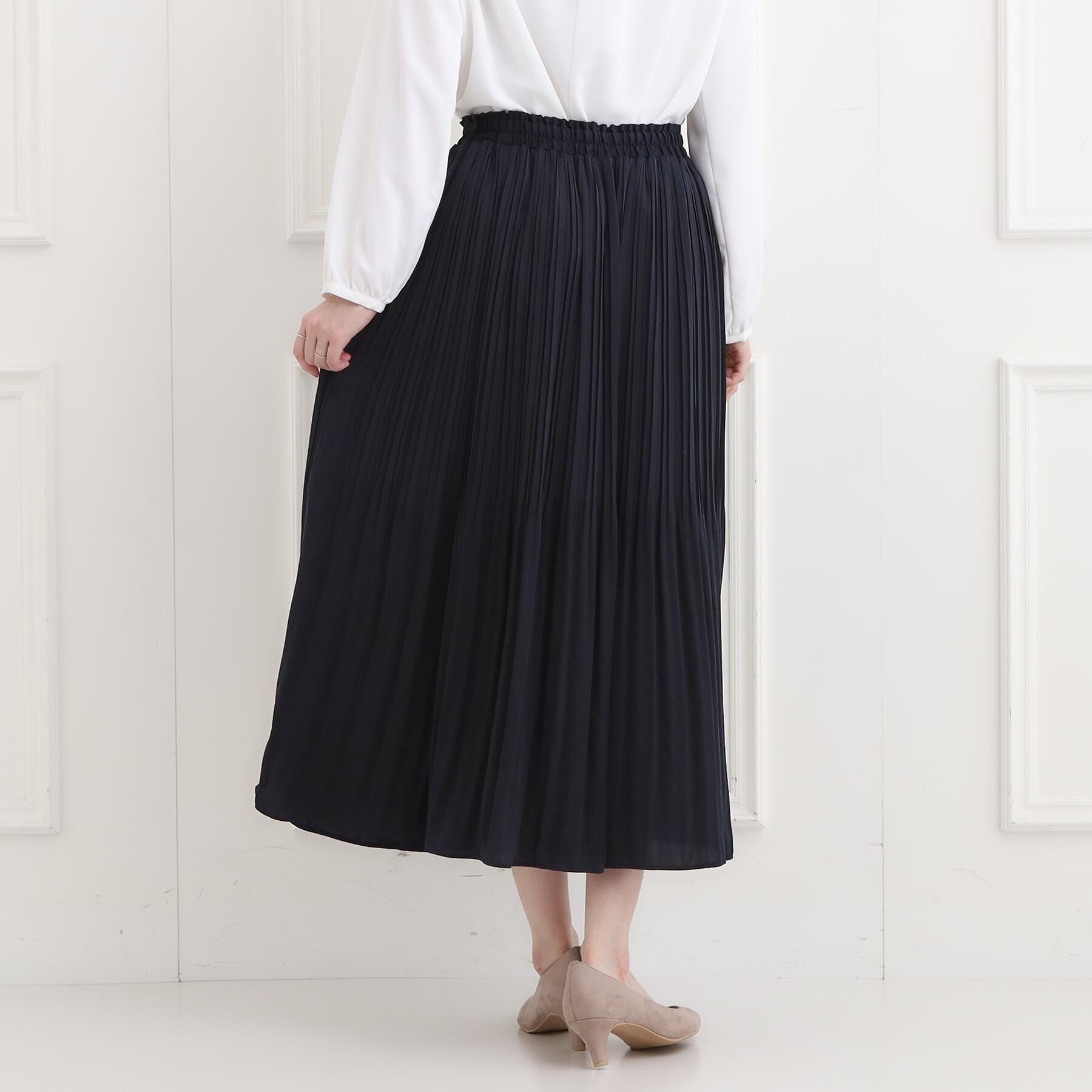 SHOO･LA･RUE「【洗濯機可/着丈選べる】オンにもオフにも 軽やかプリーツスカート」|スカート|