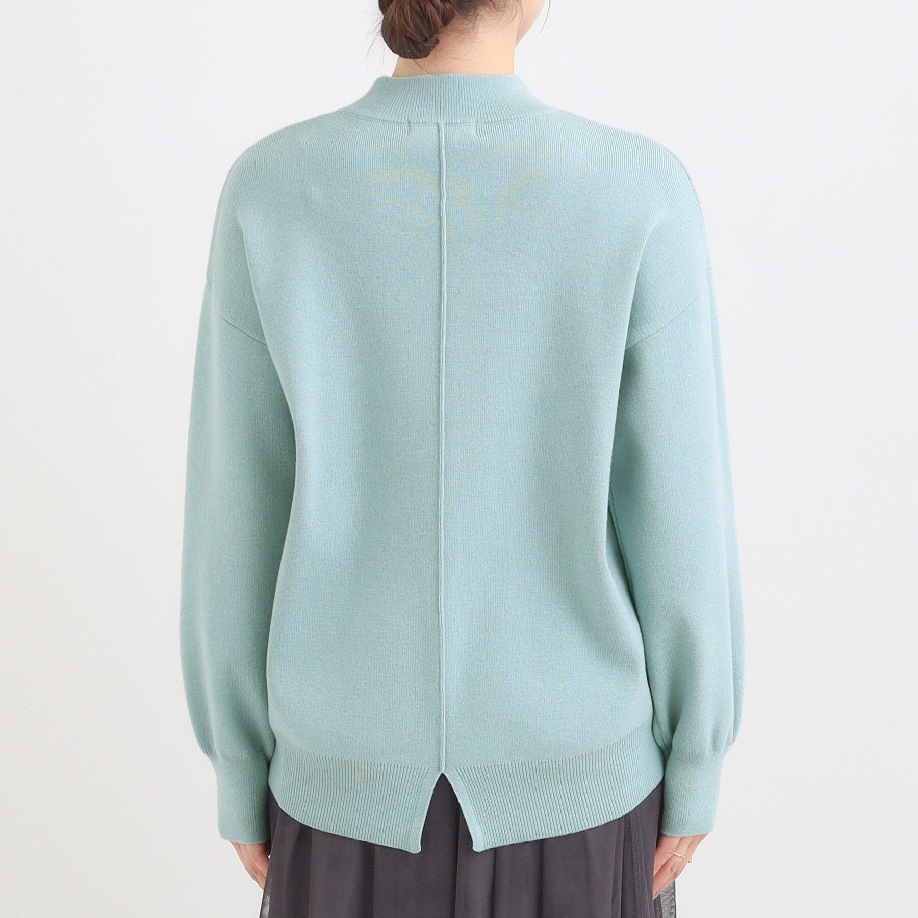 SHOO･LA･RUE「【洗える/毛玉レス】表面がきれいなハイネックバックスリットニット」|ニット・セーター|