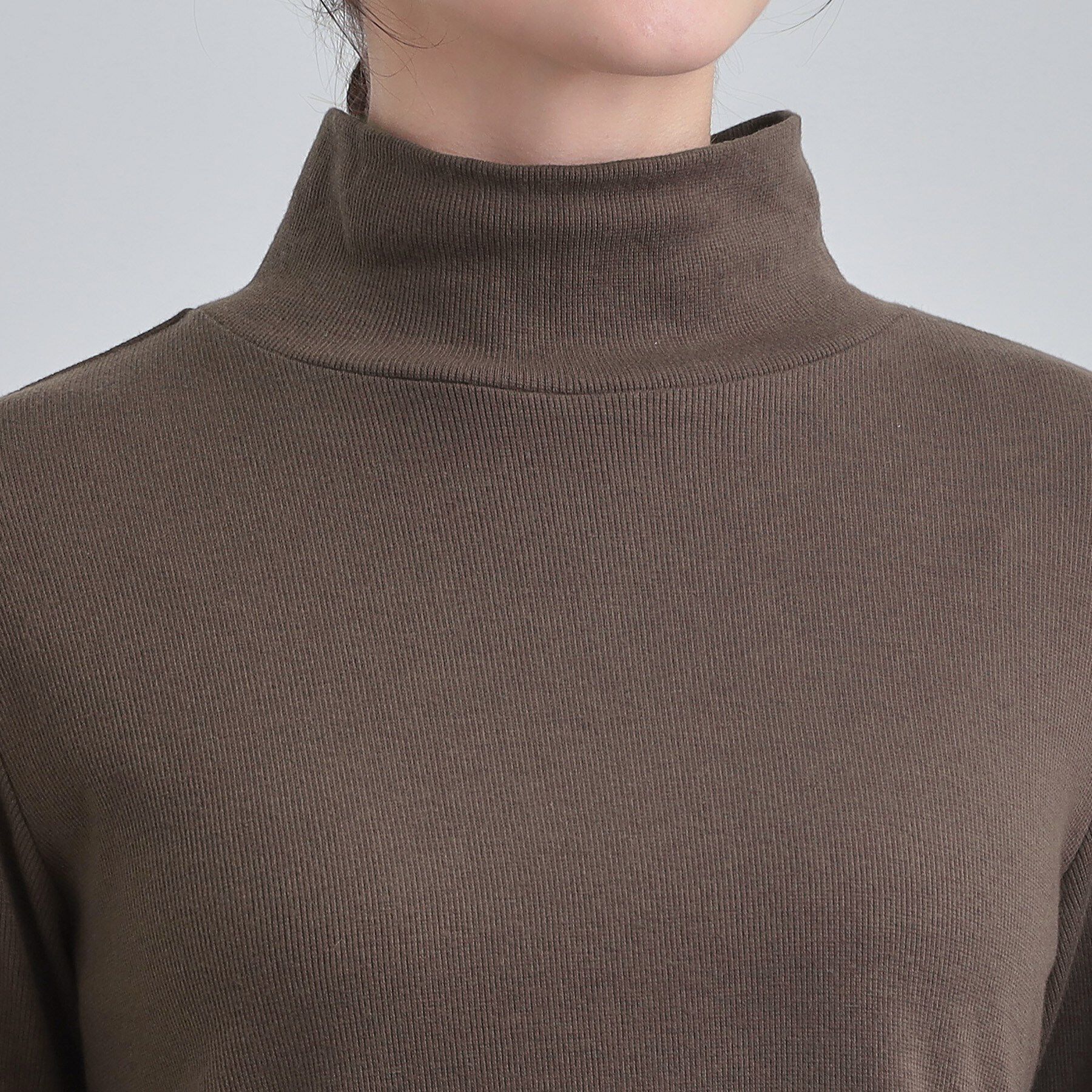 SHOO･LA･RUE「【洗濯機可/S-LL】品よく重ねる ペプラムリブトップス」|チュニック|