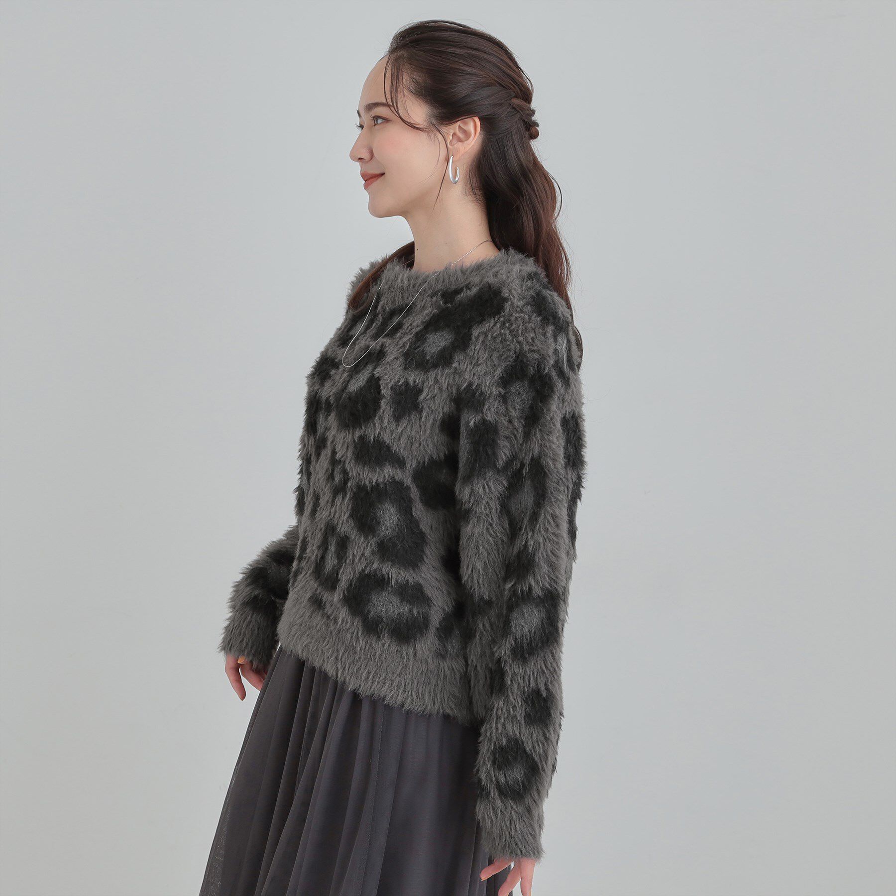 SHOO･LA･RUE「【選べる4柄】ふわふわ ロングフェザーニット」|ニット・セーター|