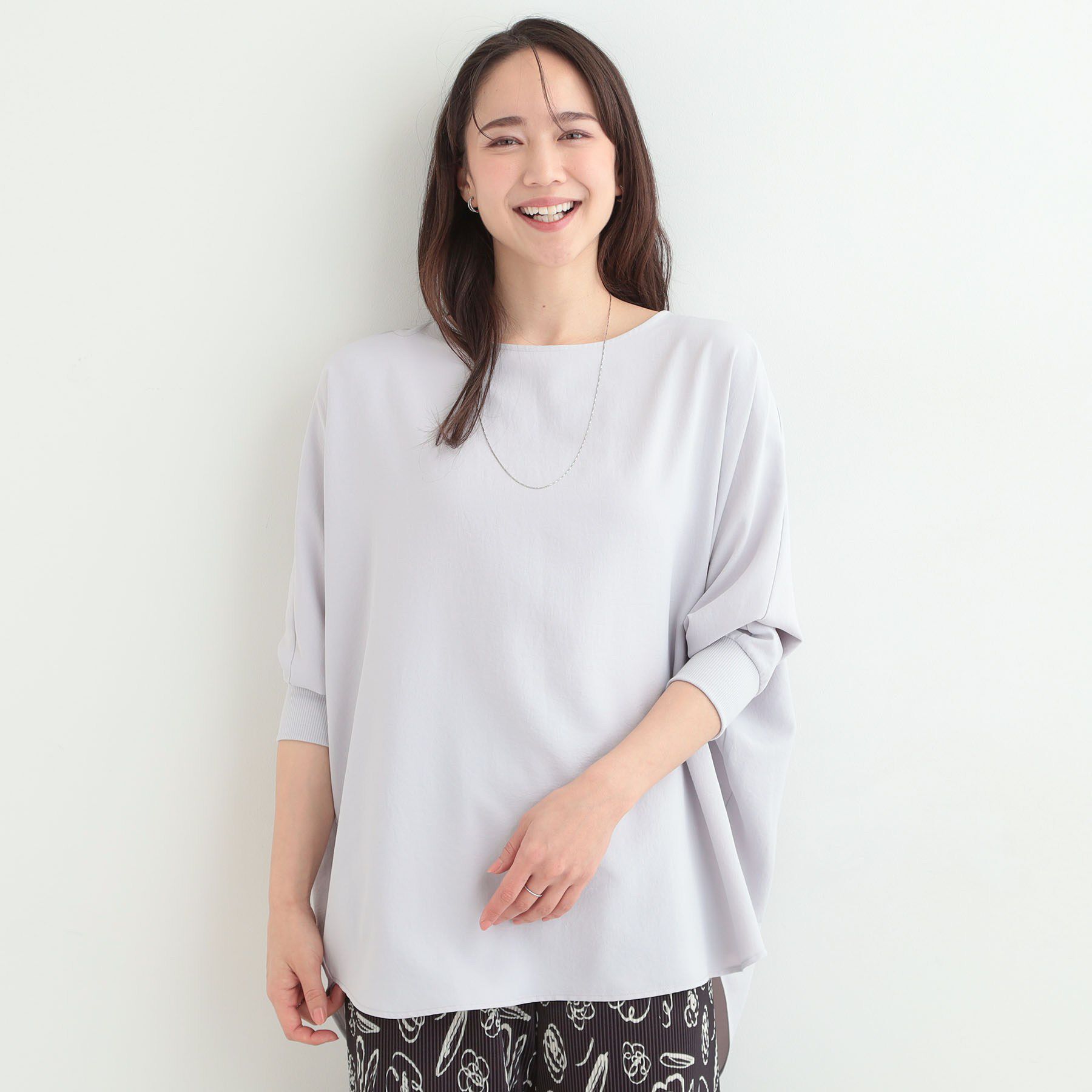 SHOO･LA･RUE「【着丈選べる/体型カバー】さらさらとろん ドルマンブラウス」|シャツ・ブラウス|