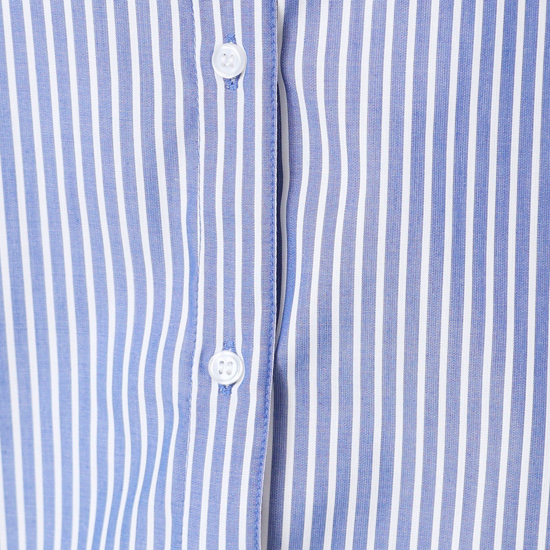 Dessin「【洗える】バンドカラーストライプシャツ（XS～L）」|シャツ・ブラウス|