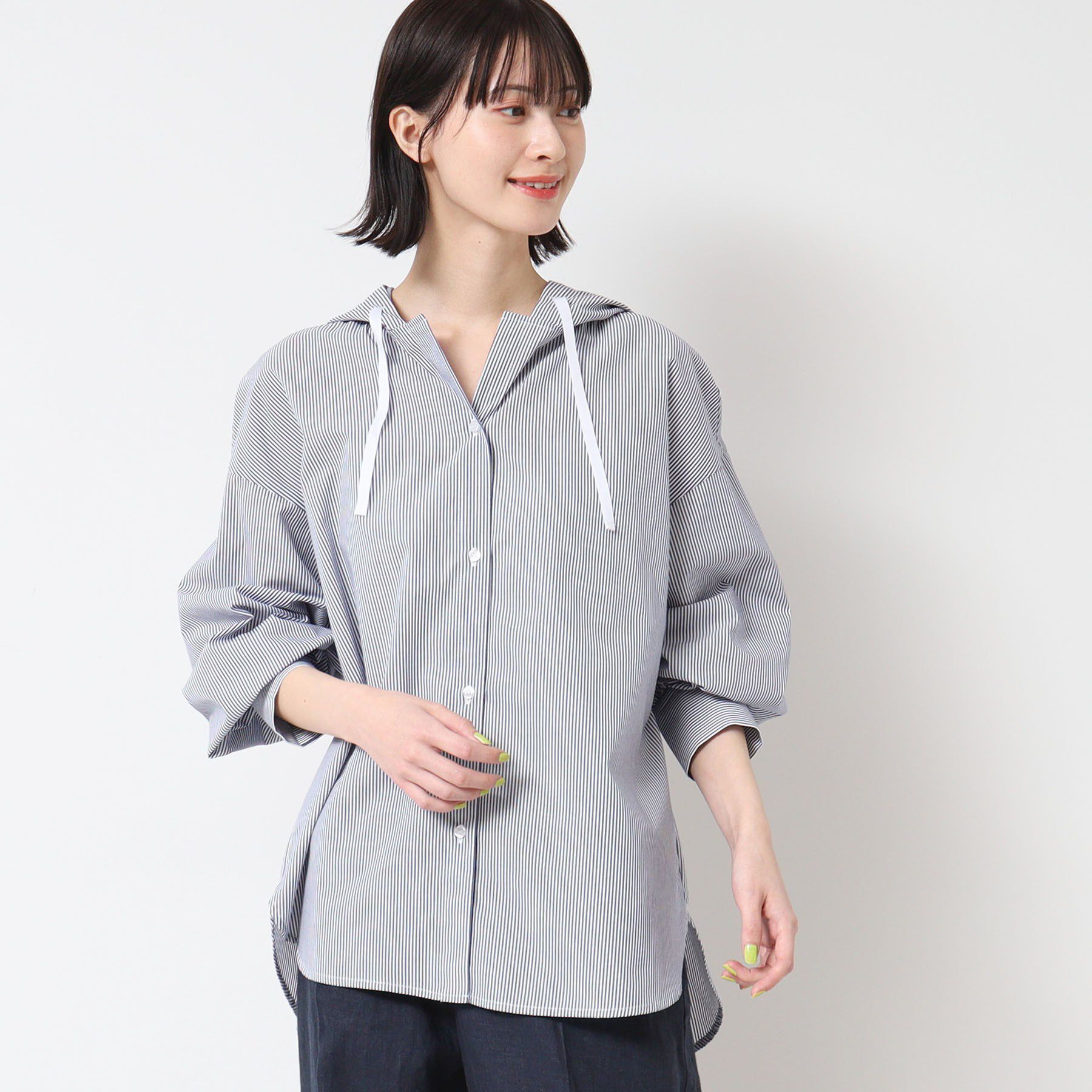 Dessin「【洗える・4サイズ展開】フーデットブラウス（XS～L）」|シャツ・ブラウス|