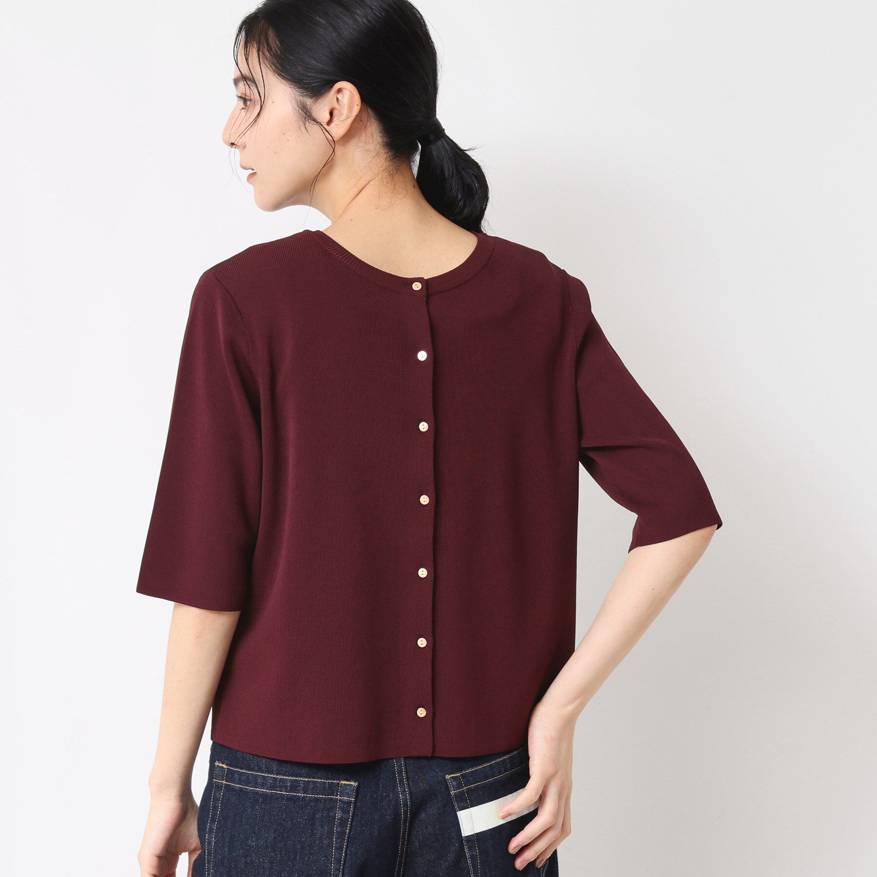 Dessin「【UVカット/洗える】2WAY五分袖カーディガン」|ニット・セーター|