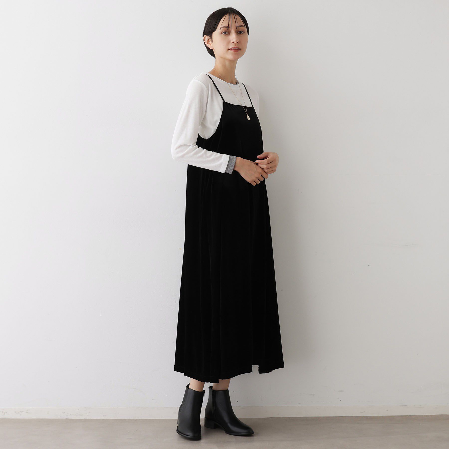 Dessin「牛革サイドゴアジップブーツ」|ショートブーツ|