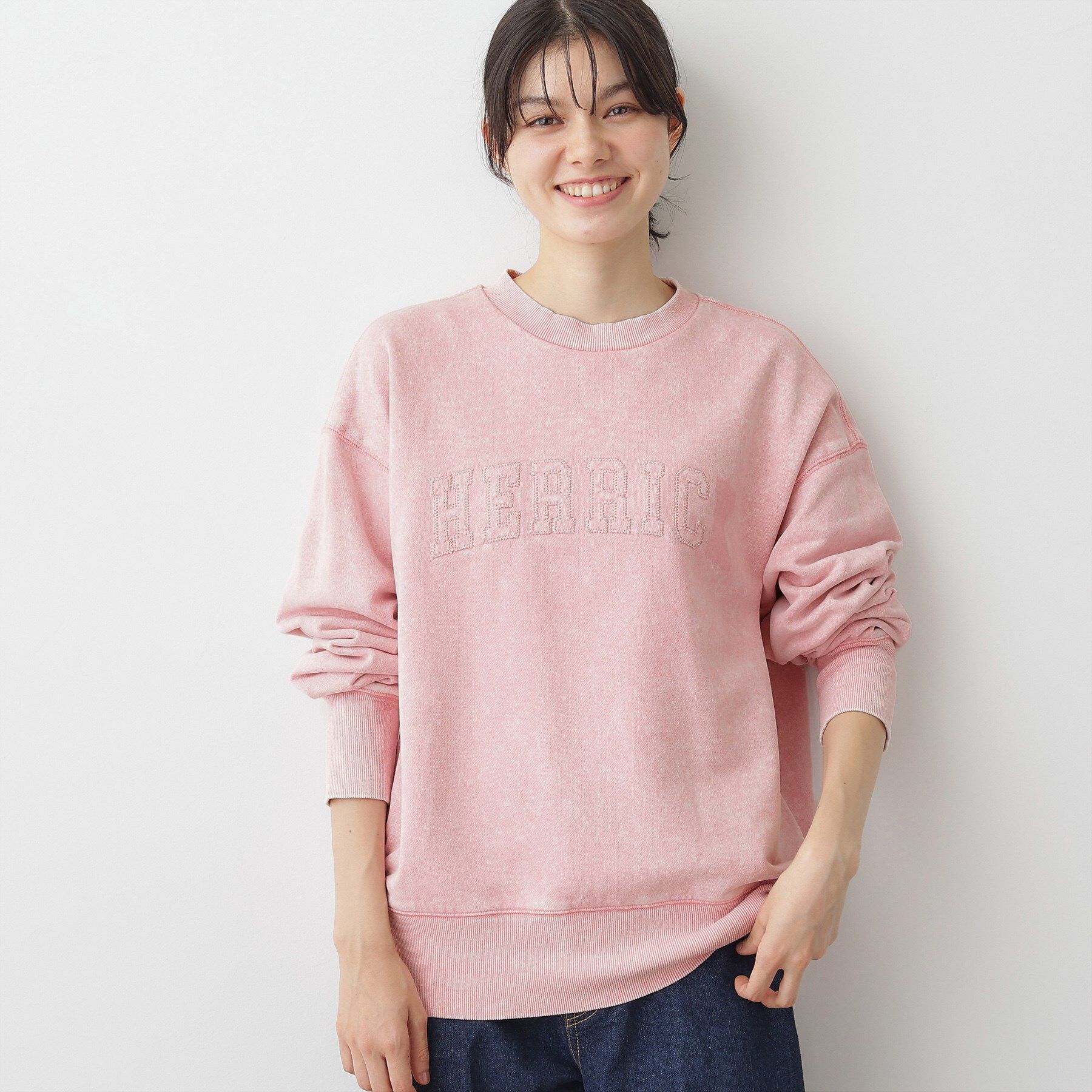 Dessin「【ユニセックス/洗える】ケミカルウォッシュ裏毛トレーナー」|パーカー|