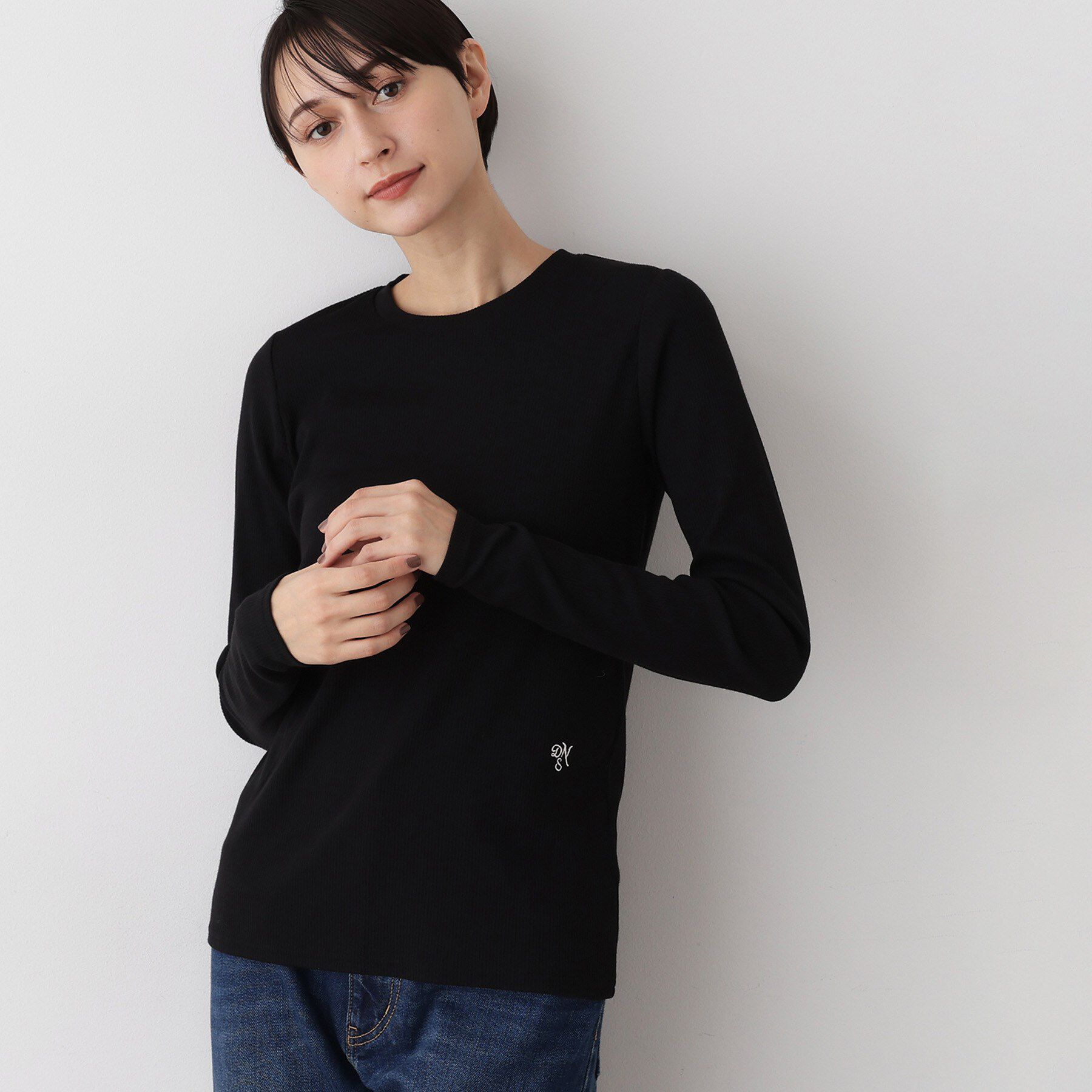 Dessin「【吸湿発熱/抗菌防臭】ジンジャー混クルーネックプルオーバー」|Tシャツ・カットソー|