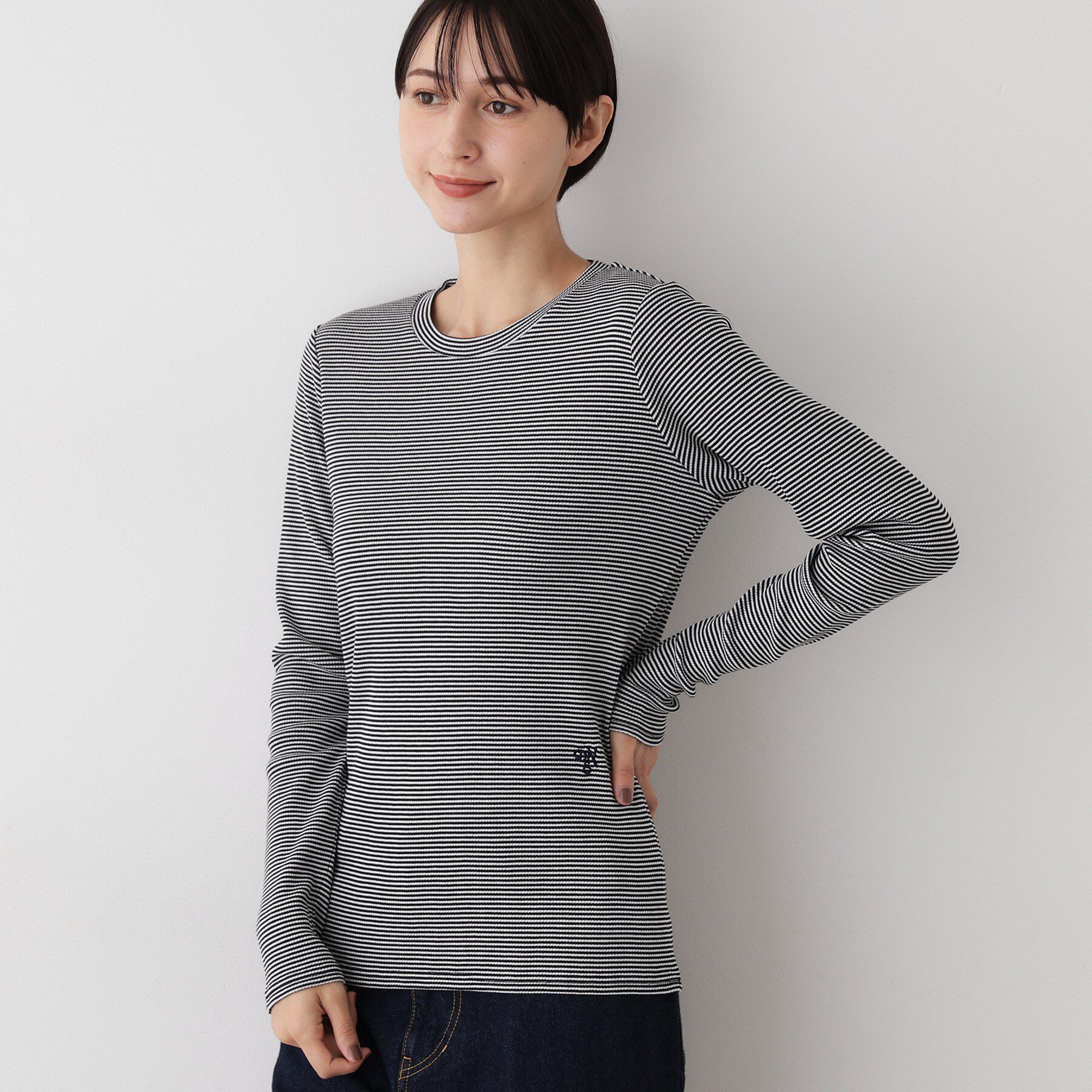 Dessin「【吸湿発熱/抗菌防臭】ジンジャー混クルーネックプルオーバー」|Tシャツ・カットソー|