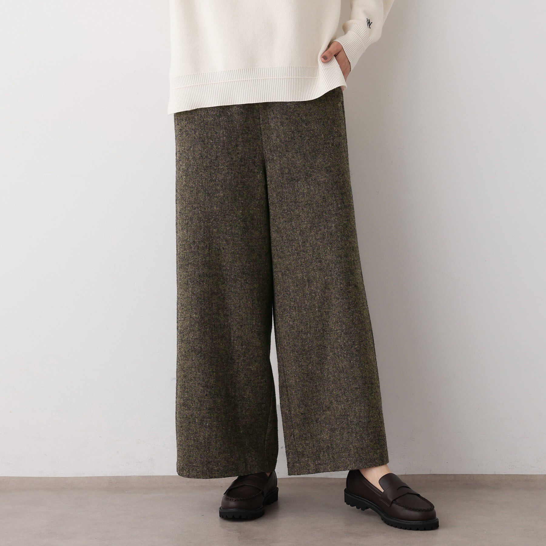 Dessin「【洗える/後ろゴム】ツイードワイドパンツ」|その他|