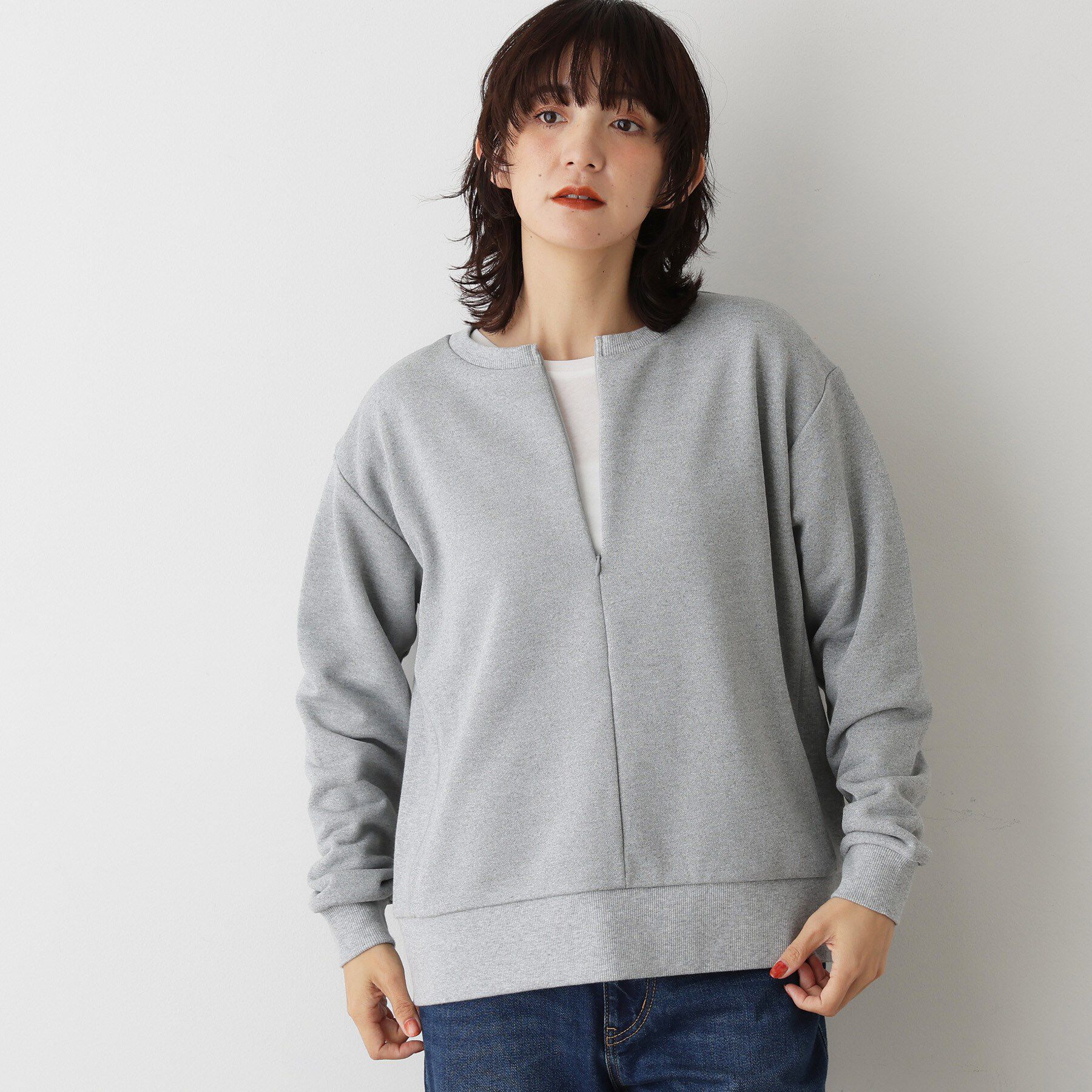 Dessin「【洗える】ハーフジップ裏毛」|パーカー|