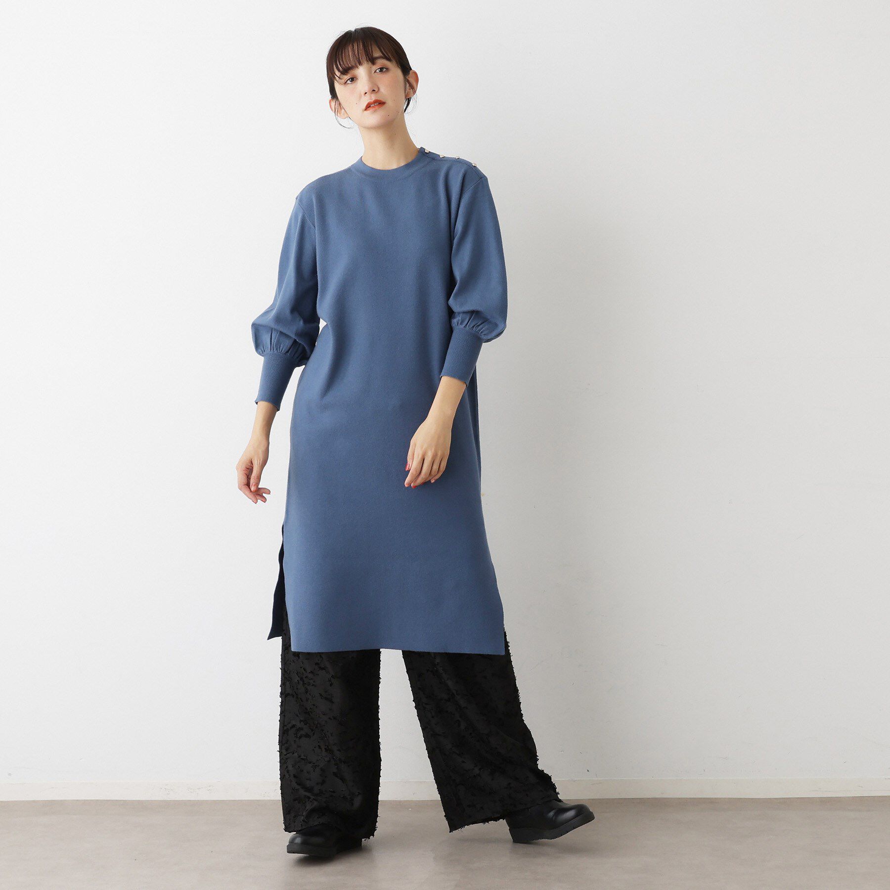 Dessin「【2点セット／洗える】パンツレイヤードワンピース」|ワンピース|