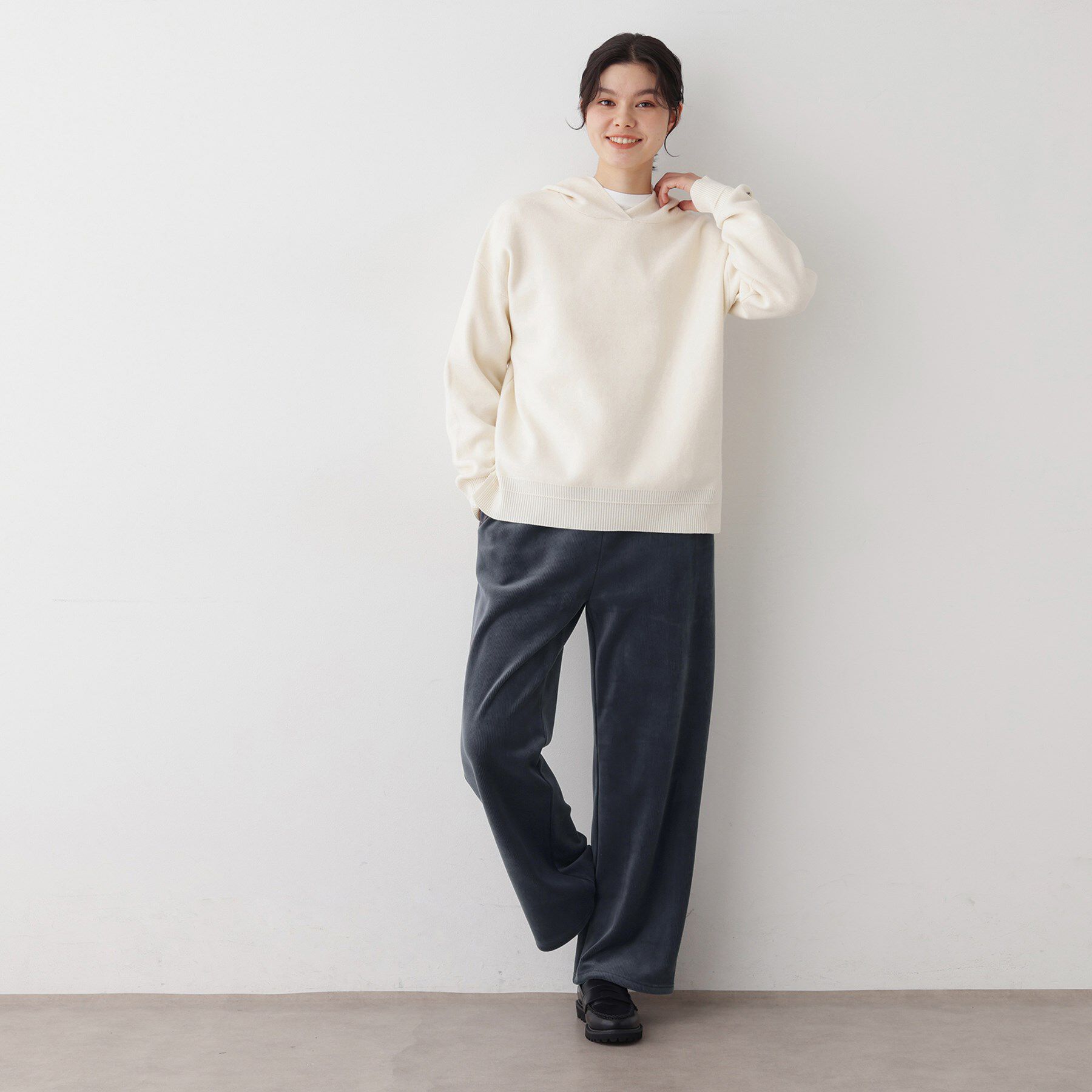 Dessin「【洗える/ウエストゴム】裏起毛コーデュロイイージーパンツ」|その他|