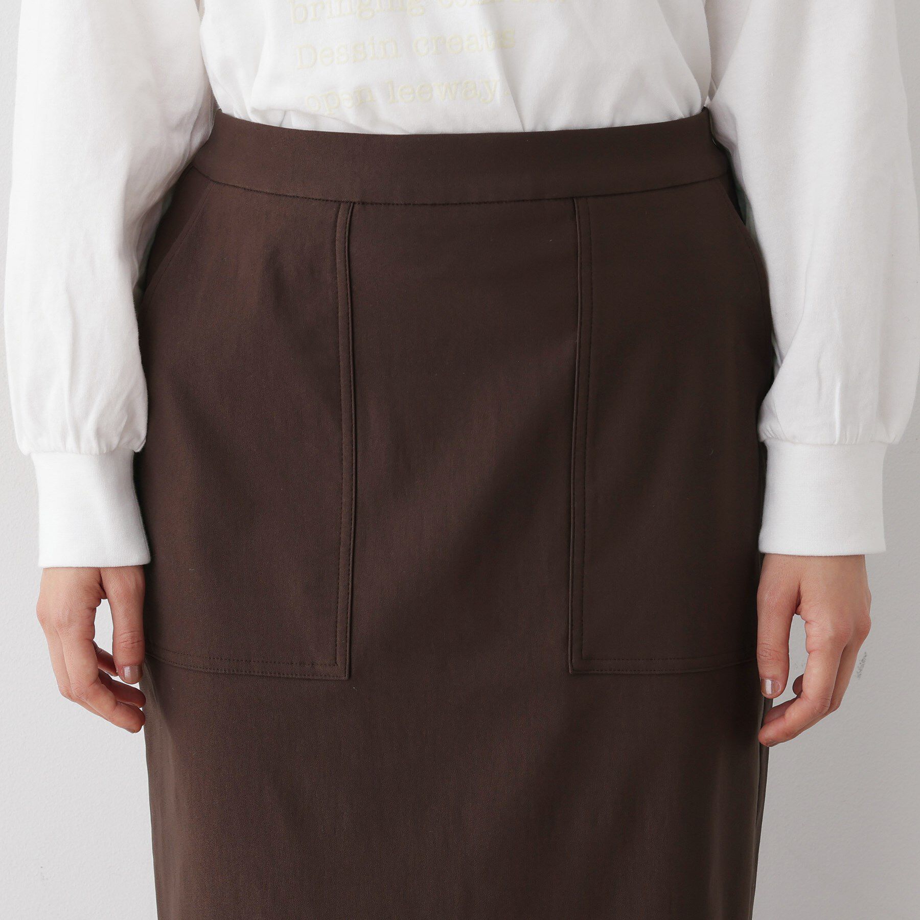 Dessin「【洗える/ウエストゴム】Iラインイージースカート」|スカート|