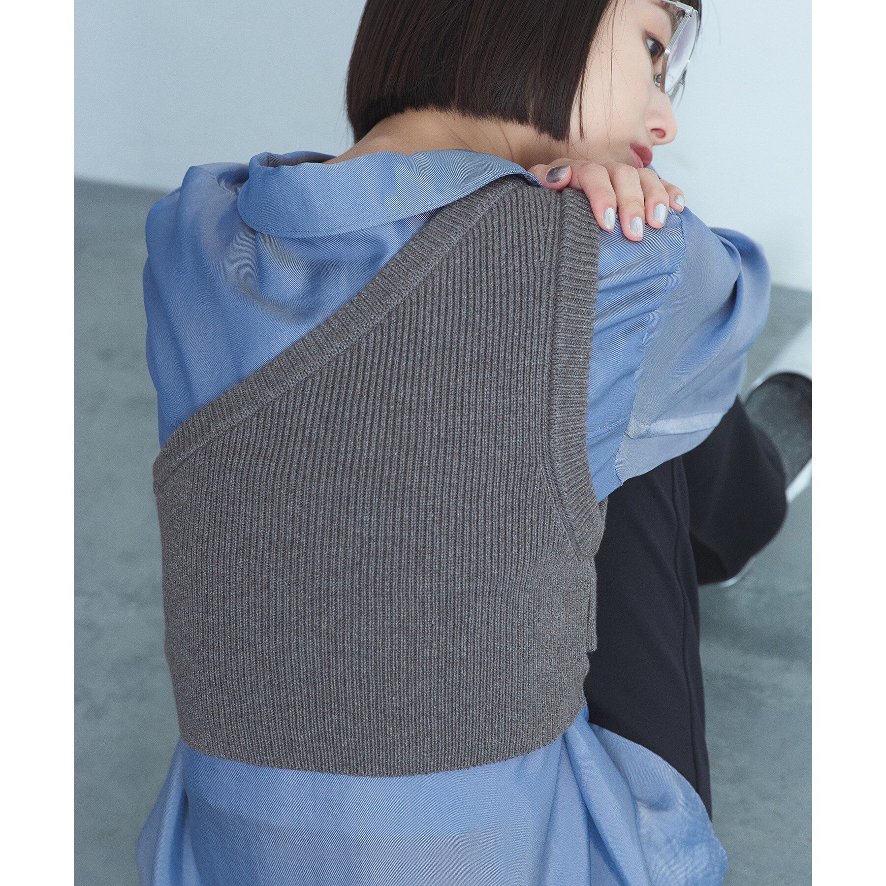 CODE A「asymmetry knit vest」|ニット・セーター|