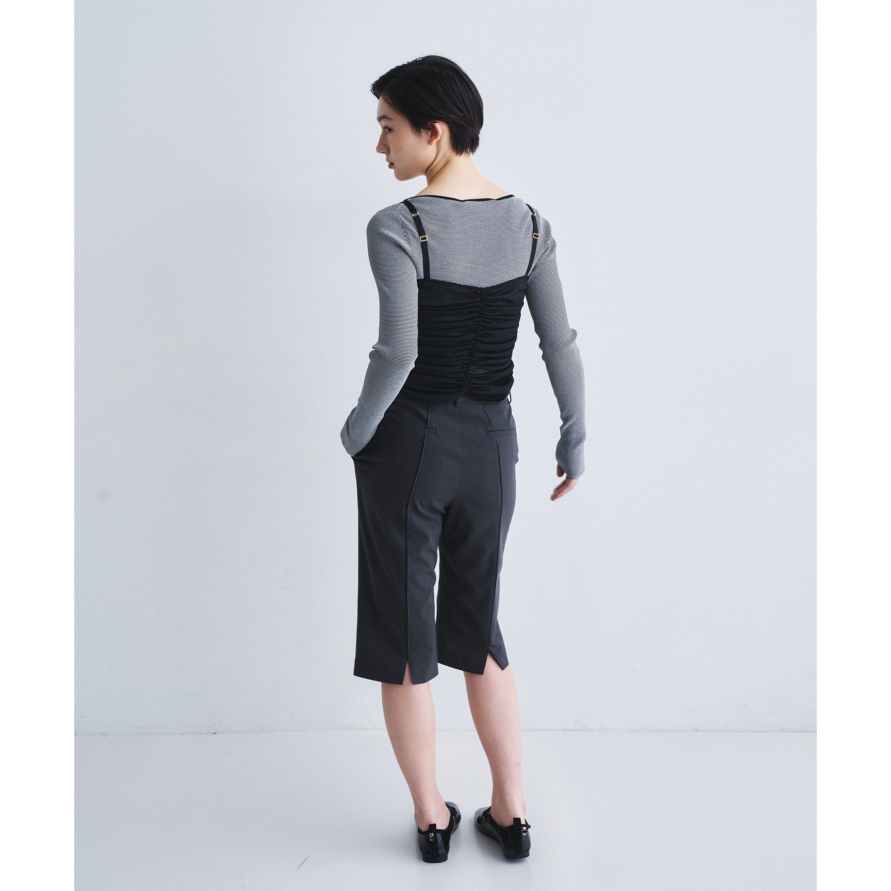 CODE A「organza shirring cami」|キャミソール|