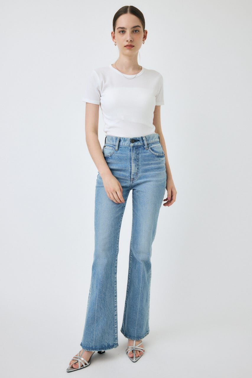 MOUSSY「MVS L/BLU FLARE」|デニム|