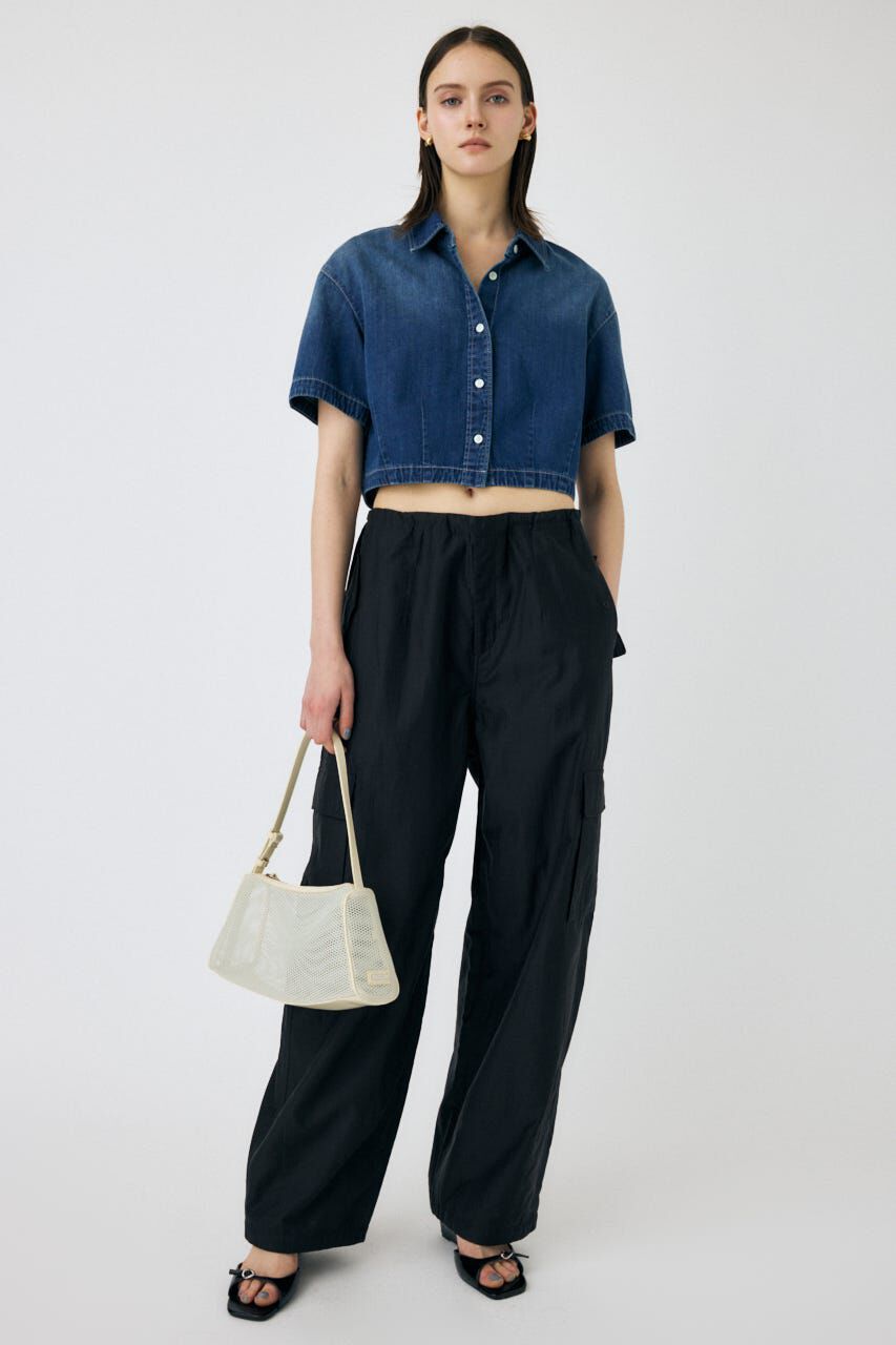 MOUSSY「DENIM CROP シャツ」|シャツ・ブラウス|