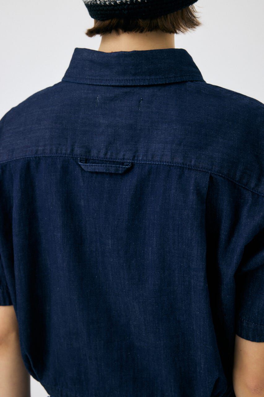 MOUSSY「DENIM CROP シャツ」|シャツ・ブラウス|