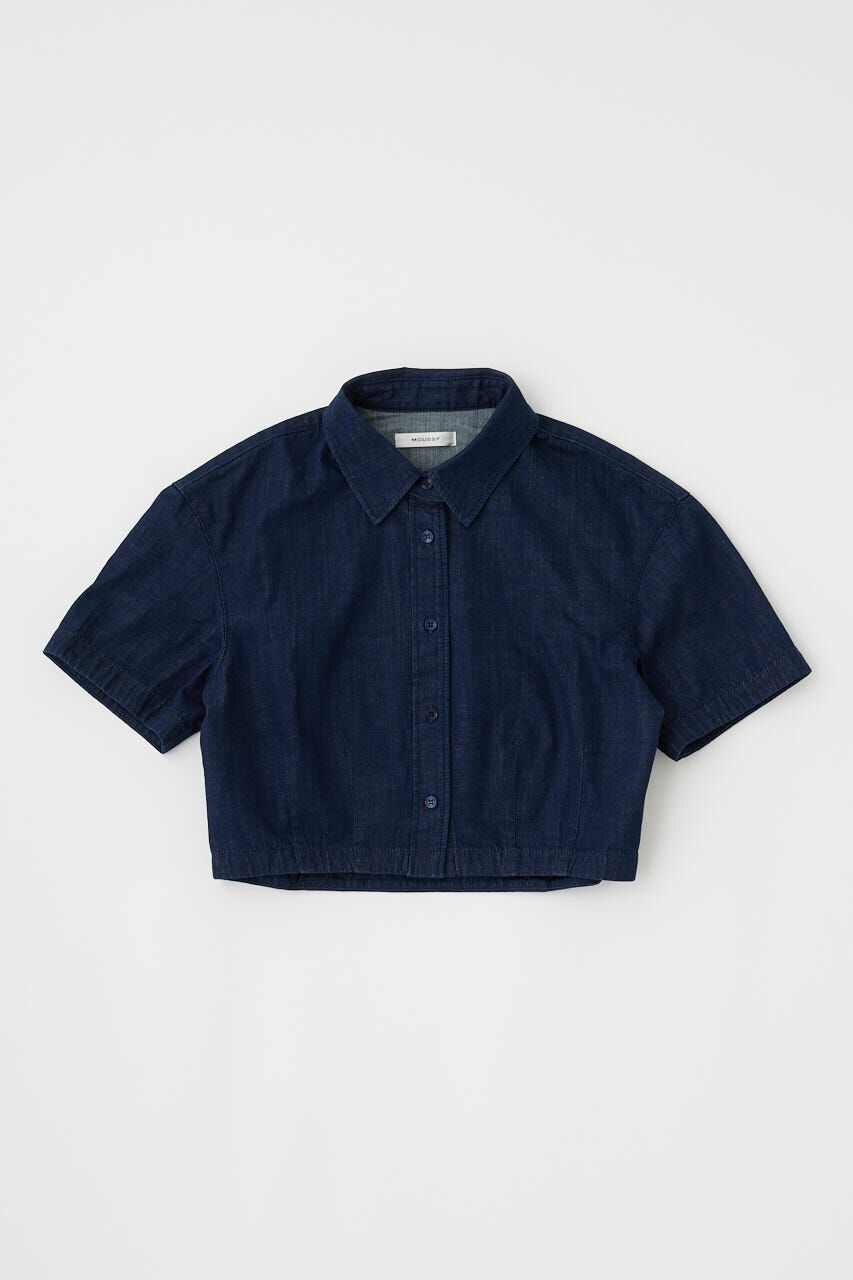 MOUSSY「DENIM CROP シャツ」|シャツ・ブラウス|