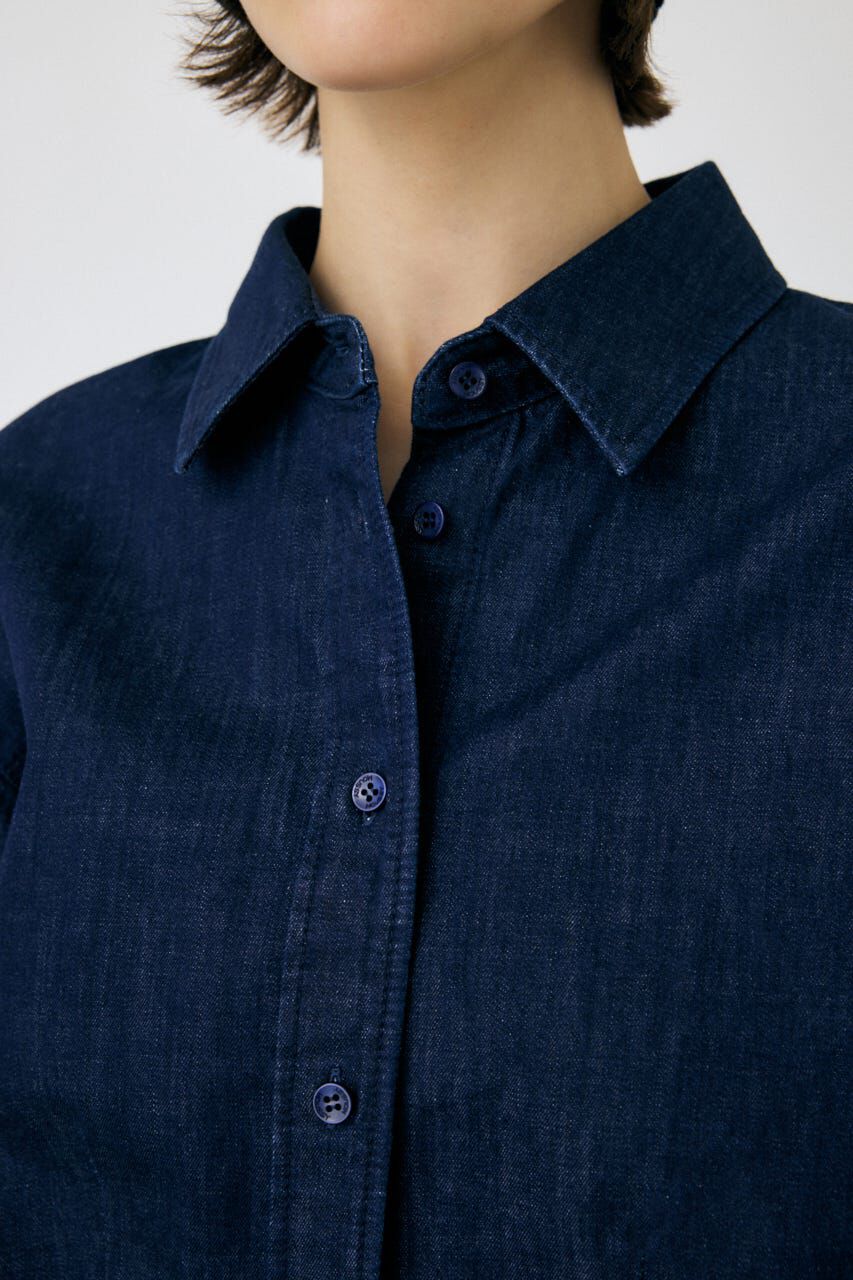 MOUSSY「DENIM CROP シャツ」|シャツ・ブラウス|