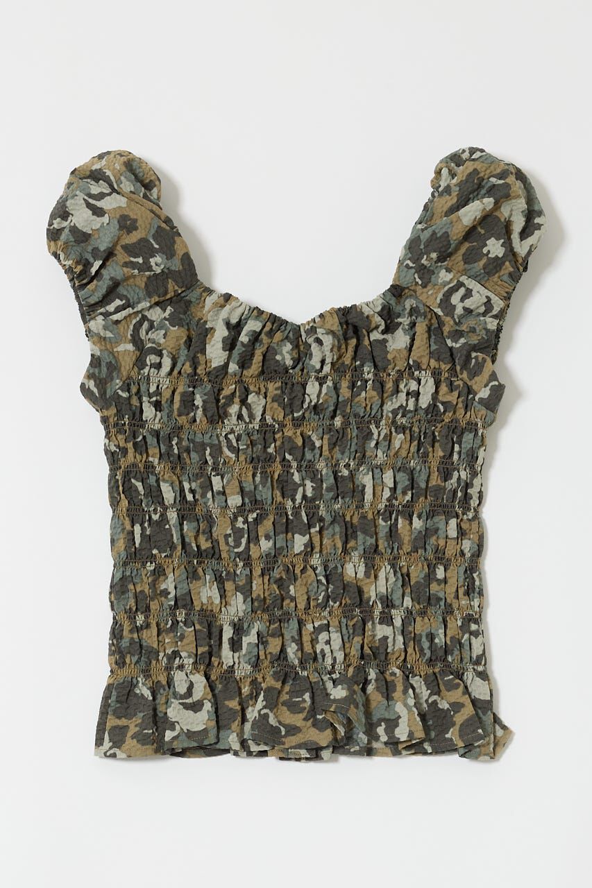 MOUSSY「OPEN NECK GATHER ブラウス」|シャツ・ブラウス|